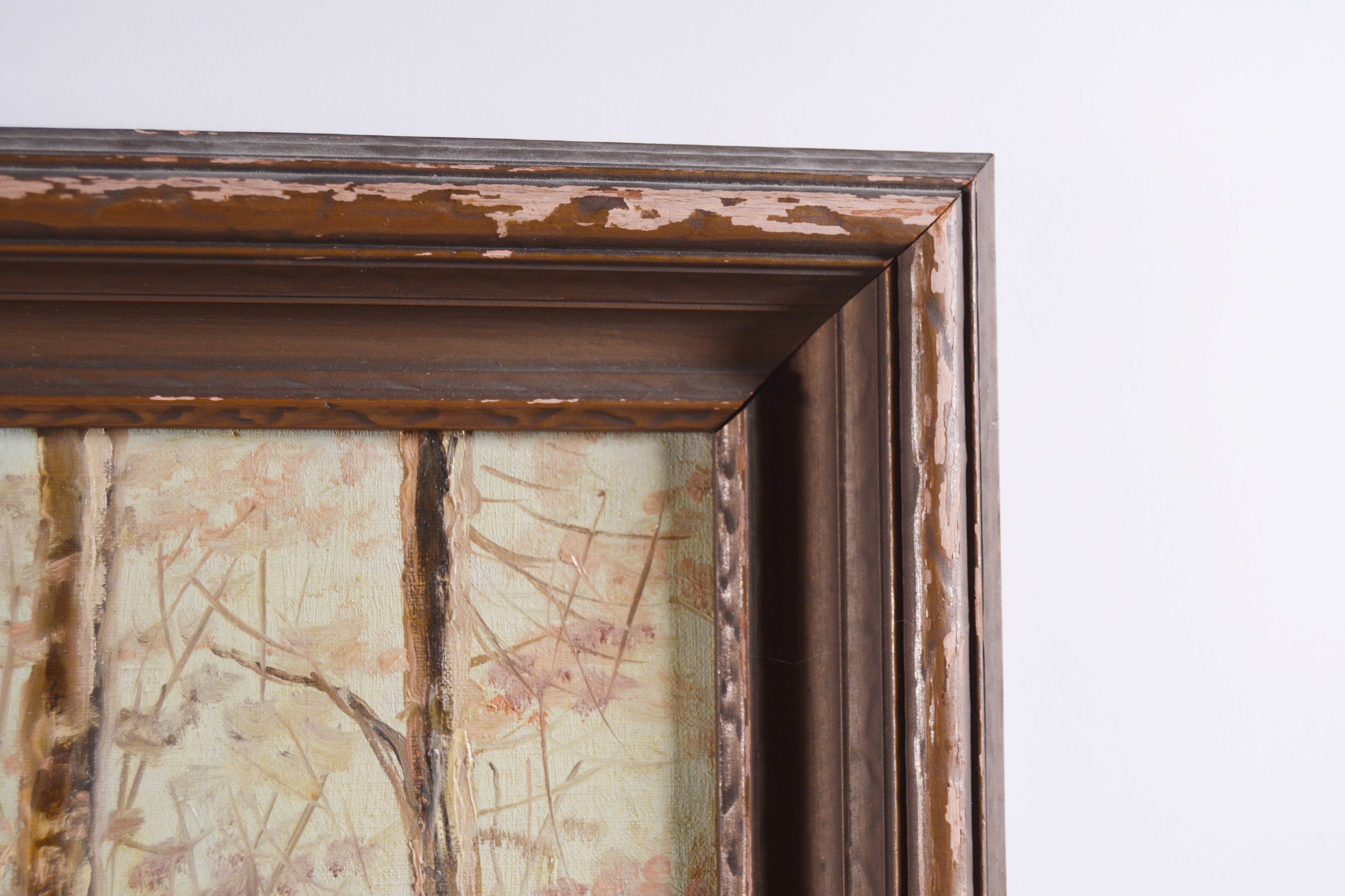 Rudolf Tschudi Oil Painting of Tree Lined Walking Path