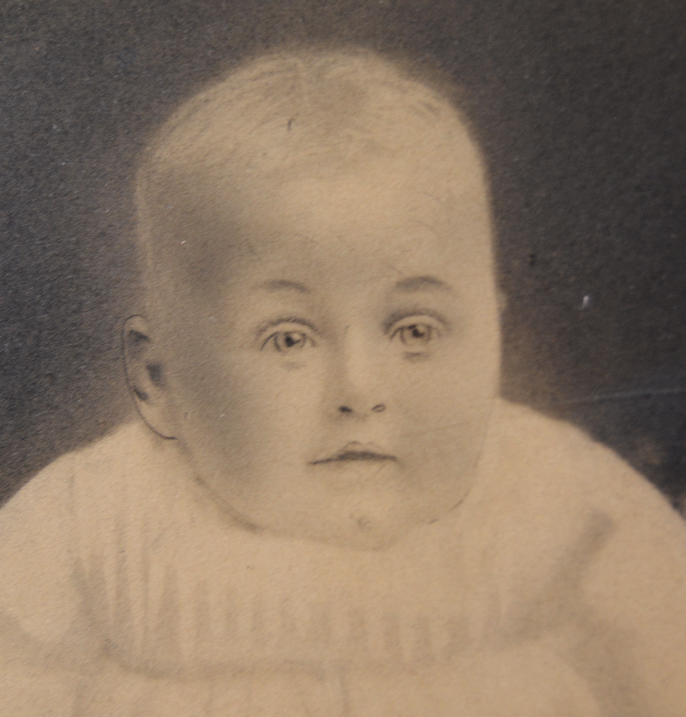 Lithograph of Two Babies