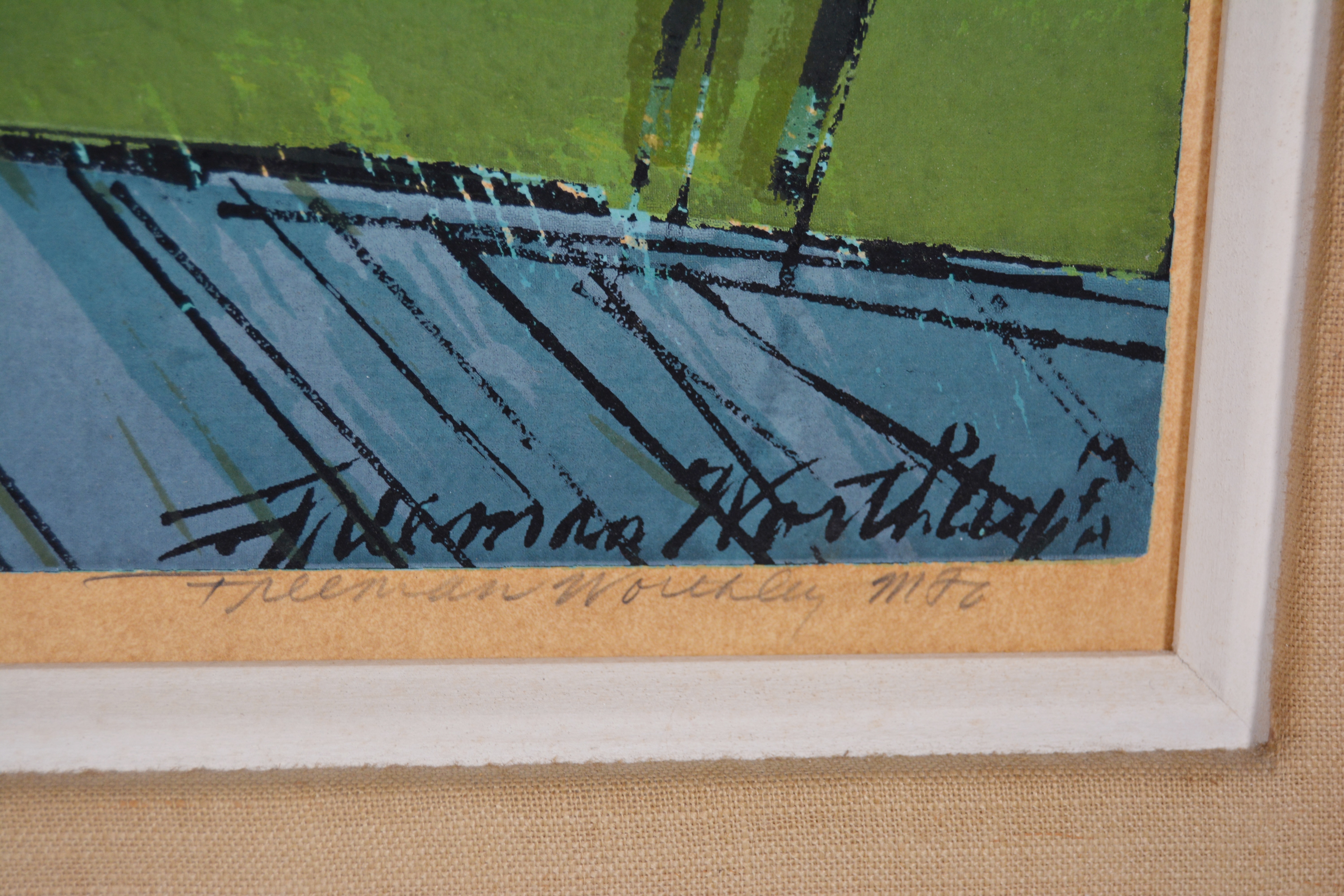 R. Freeman Worthley Serigraph "The Dock"