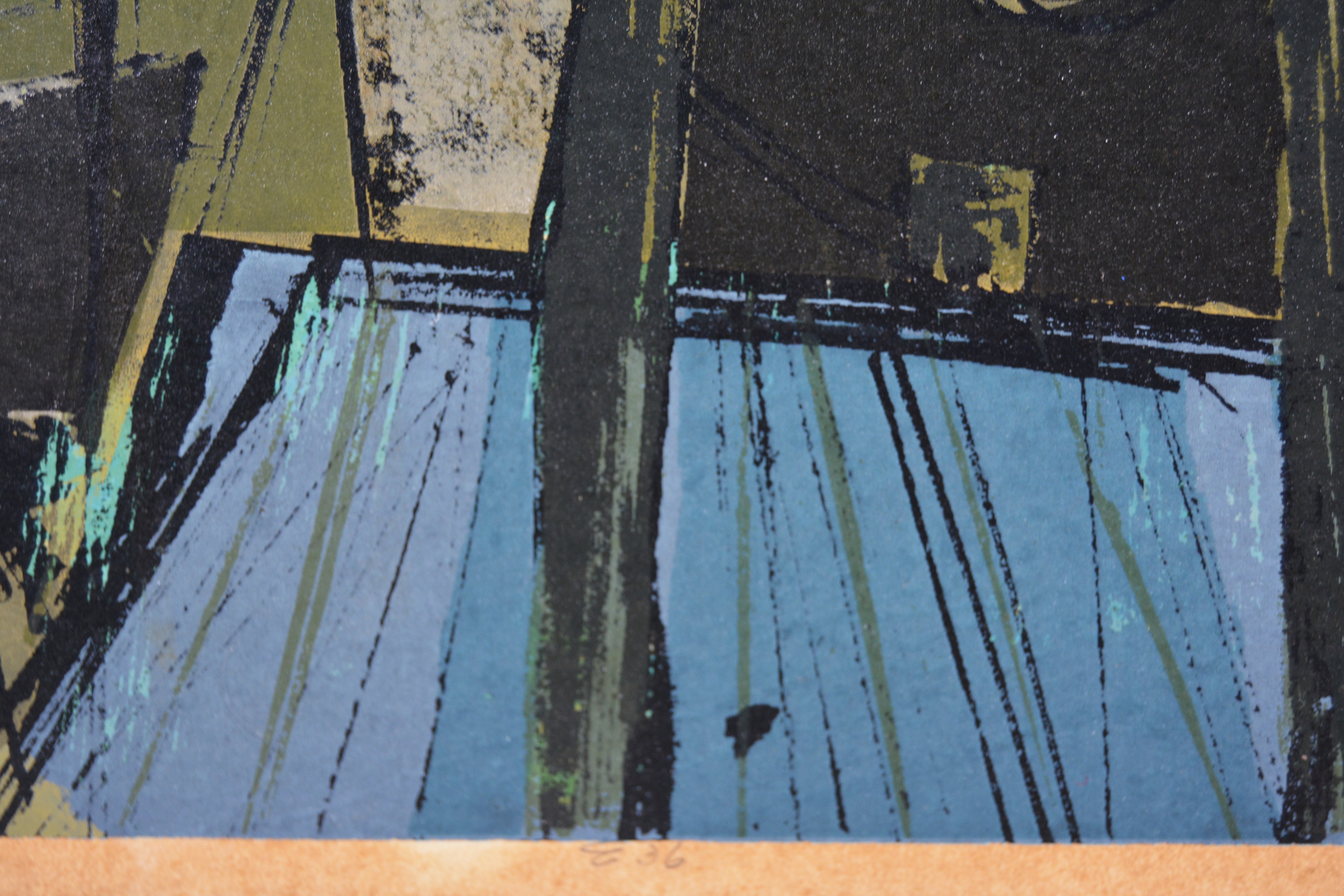 R. Freeman Worthley Serigraph "The Dock"