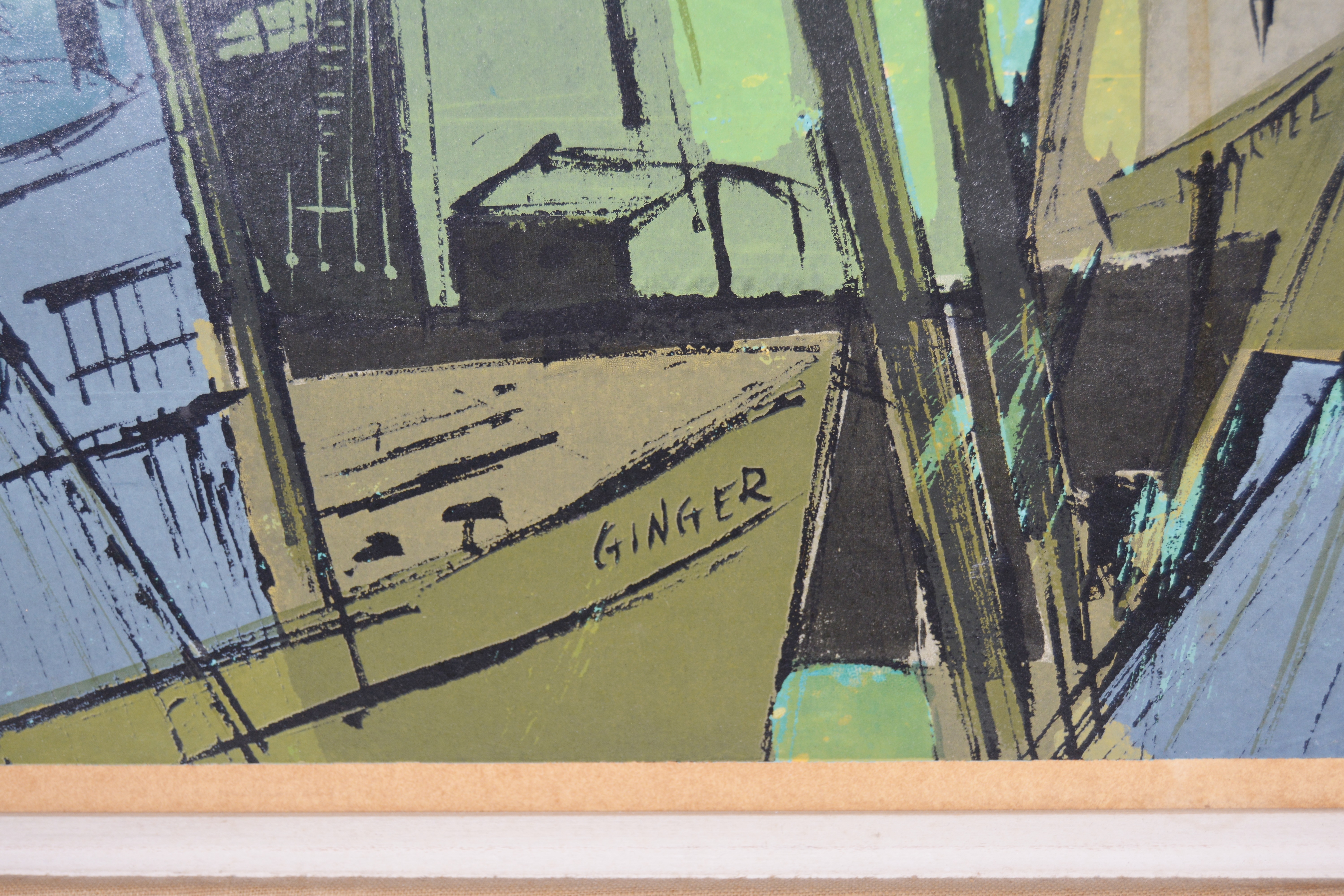 R. Freeman Worthley Serigraph "The Dock"