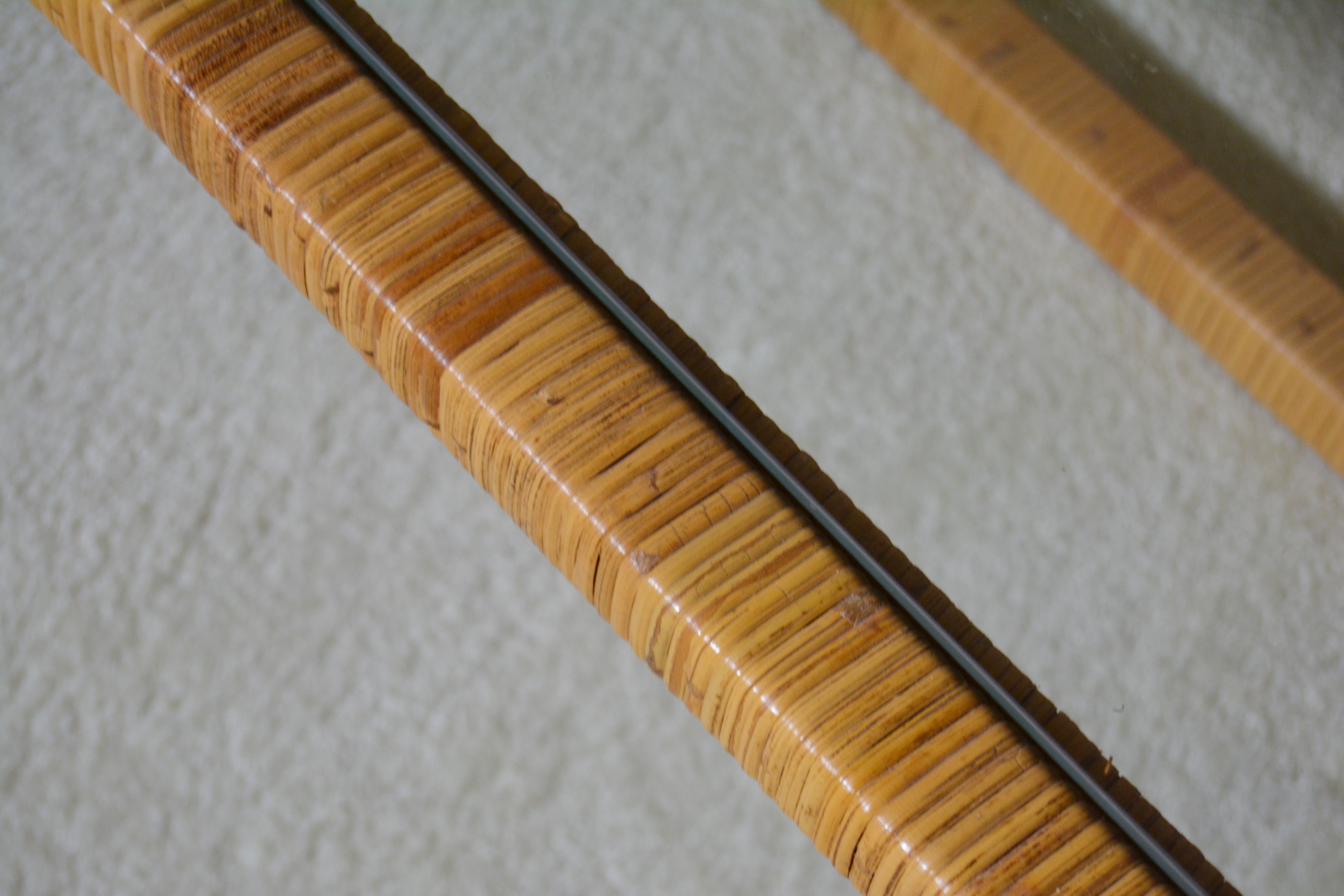 Mid Century Modern Style Rattan Wrapped Coffee Table, 20th Century