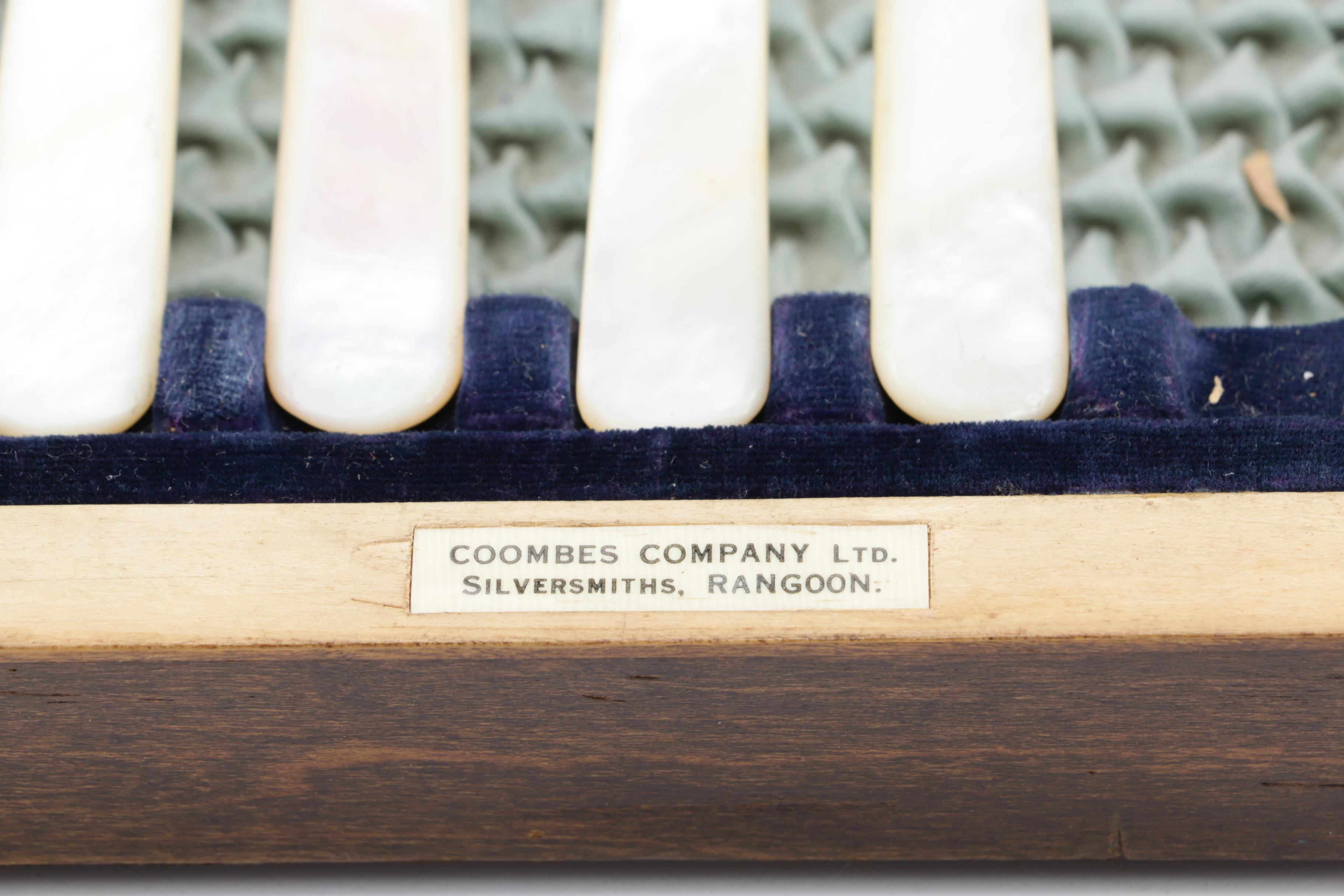 Harrison Fisher & Co. Mother of Pearl and Silver Plate Fork and Knife Set