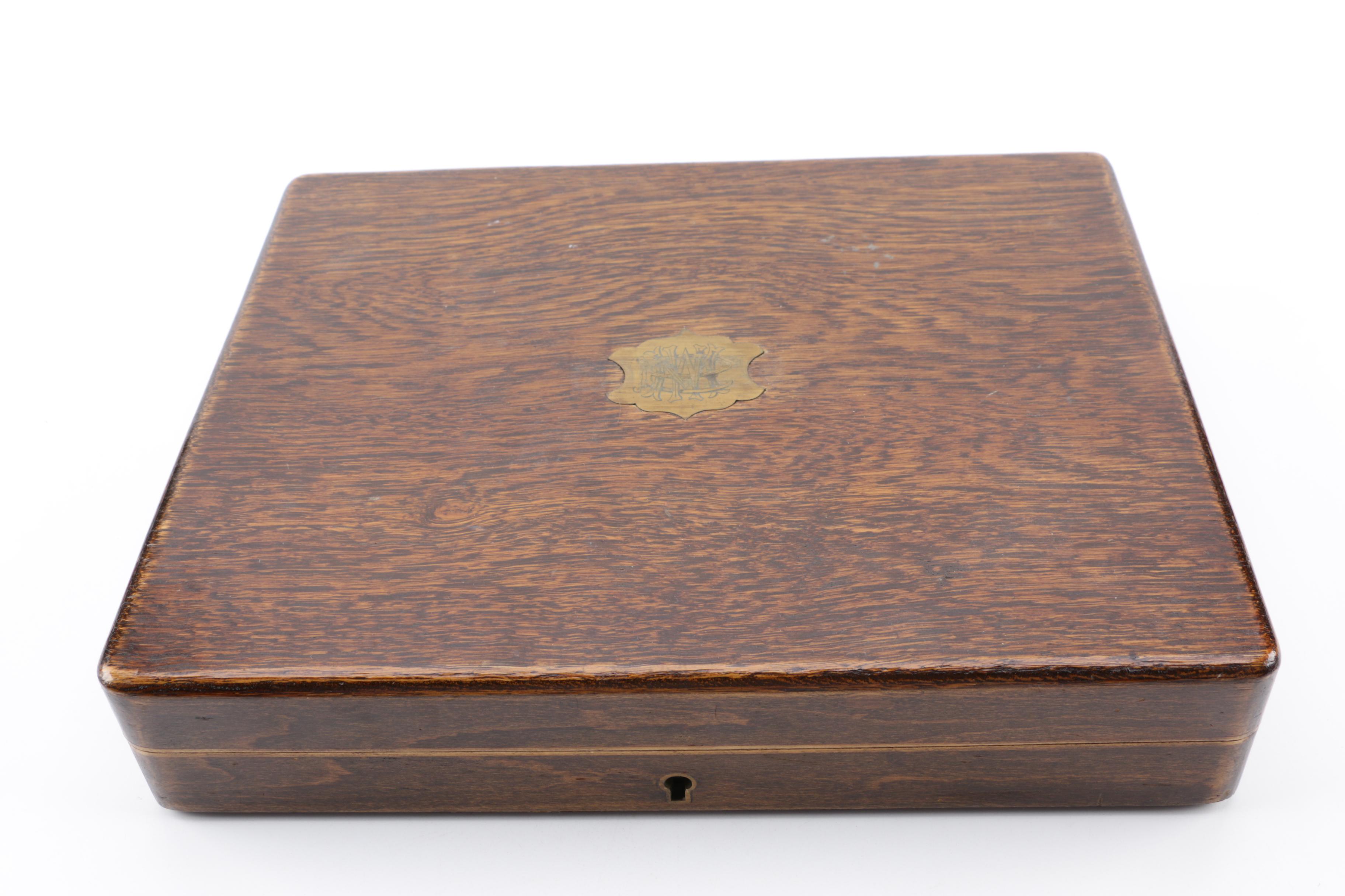 Harrison Fisher & Co. Mother of Pearl and Silver Plate Fork and Knife Set