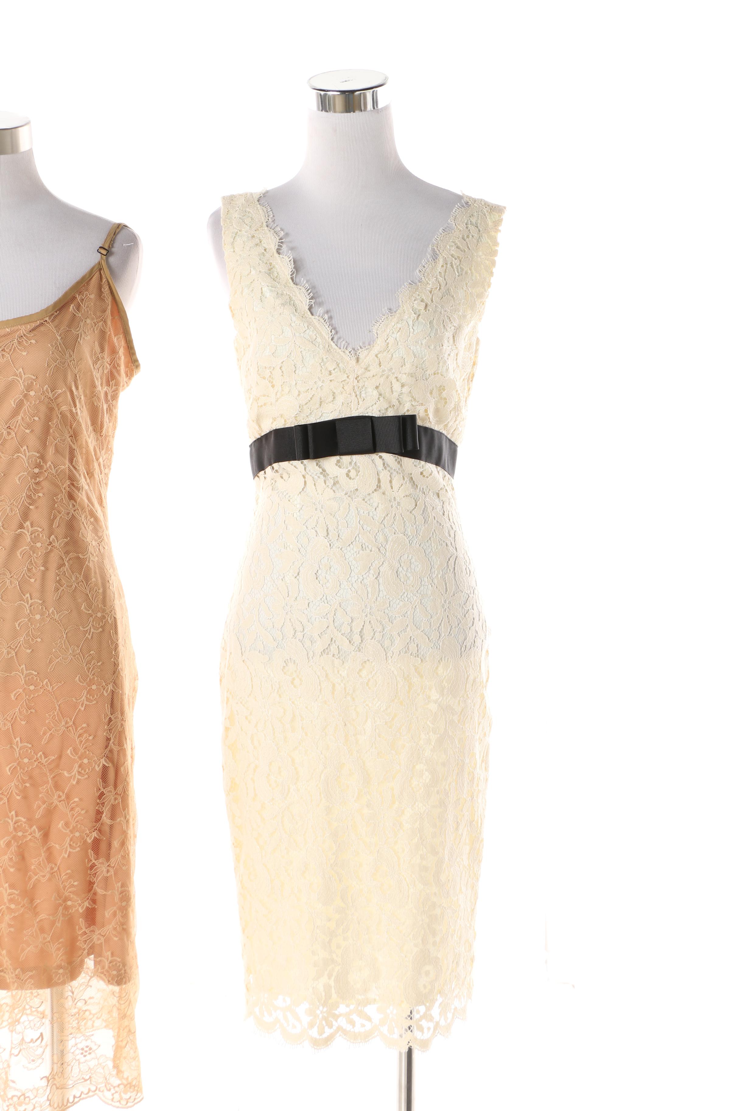 Lace Overlay Dresses Including Liancarlo and Betsey Johnson