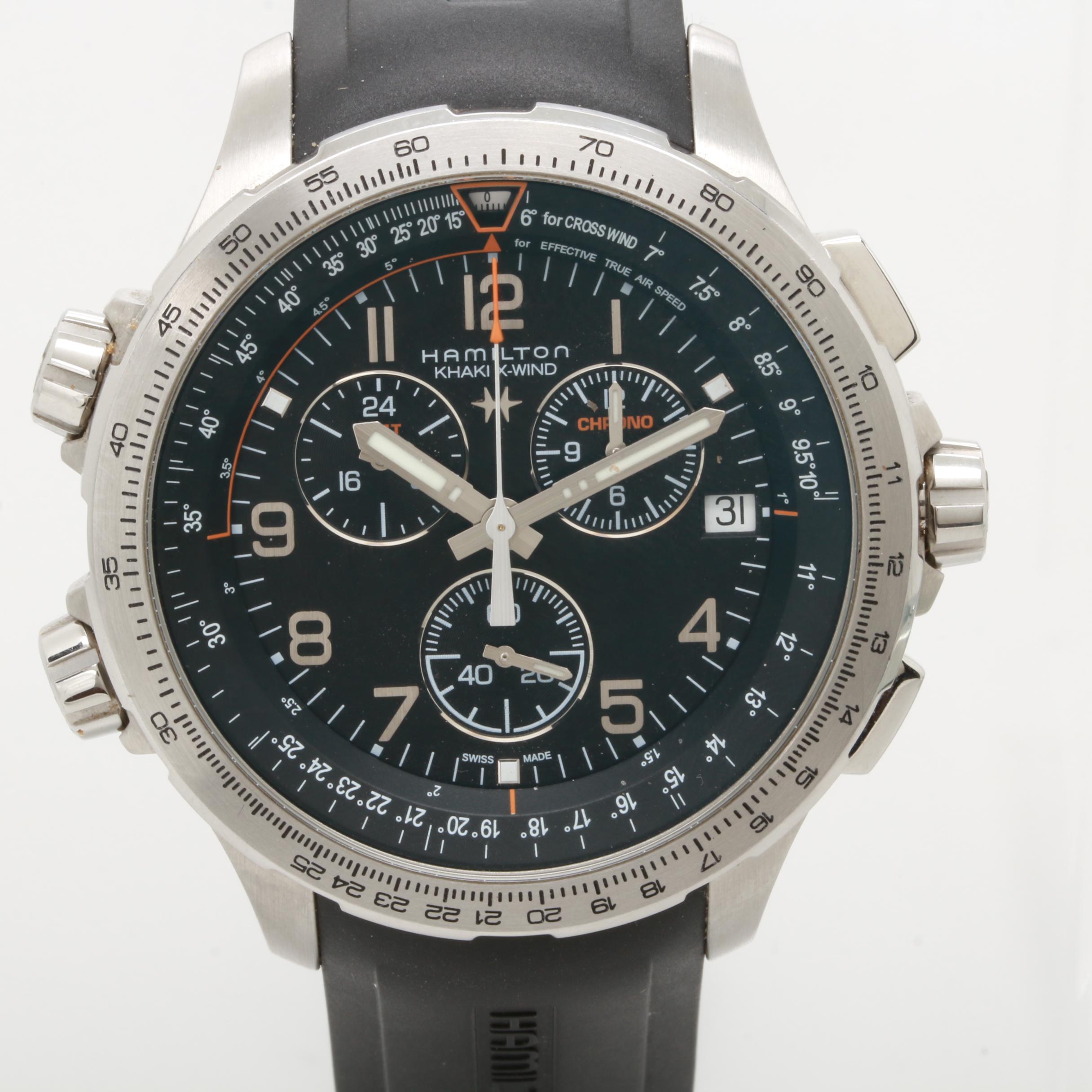 Hamilton Khaki X-Wind GMT Chronograph Stainless Steel Watch