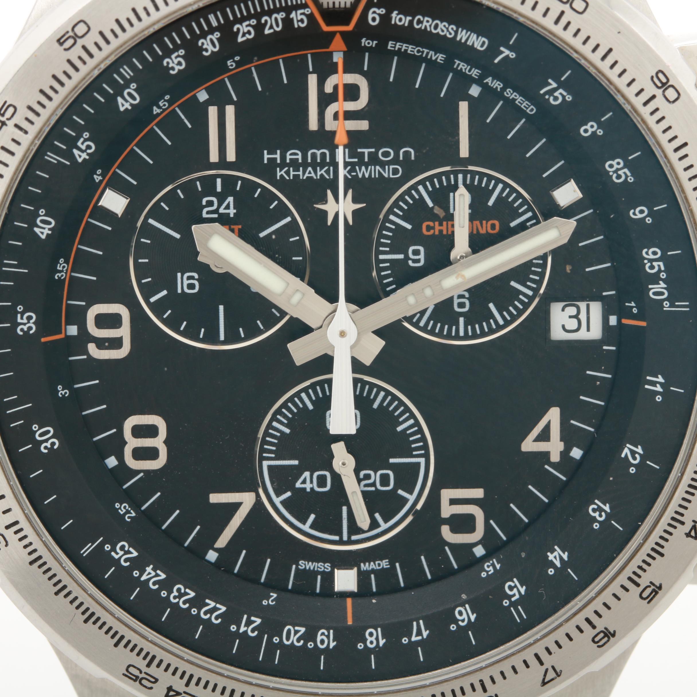 Hamilton Khaki X-Wind GMT Chronograph Stainless Steel Watch