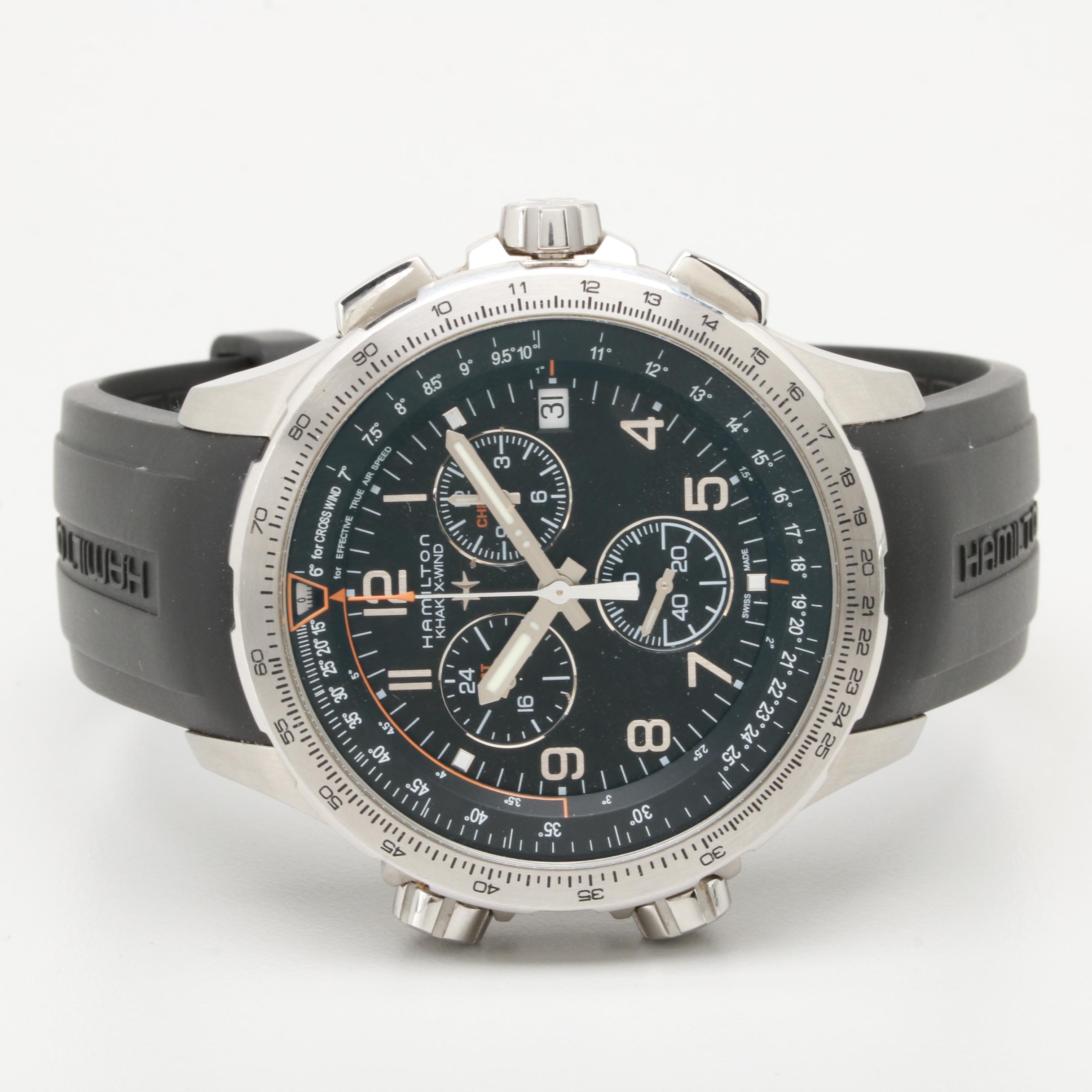 Hamilton Khaki X-Wind GMT Chronograph Stainless Steel Watch