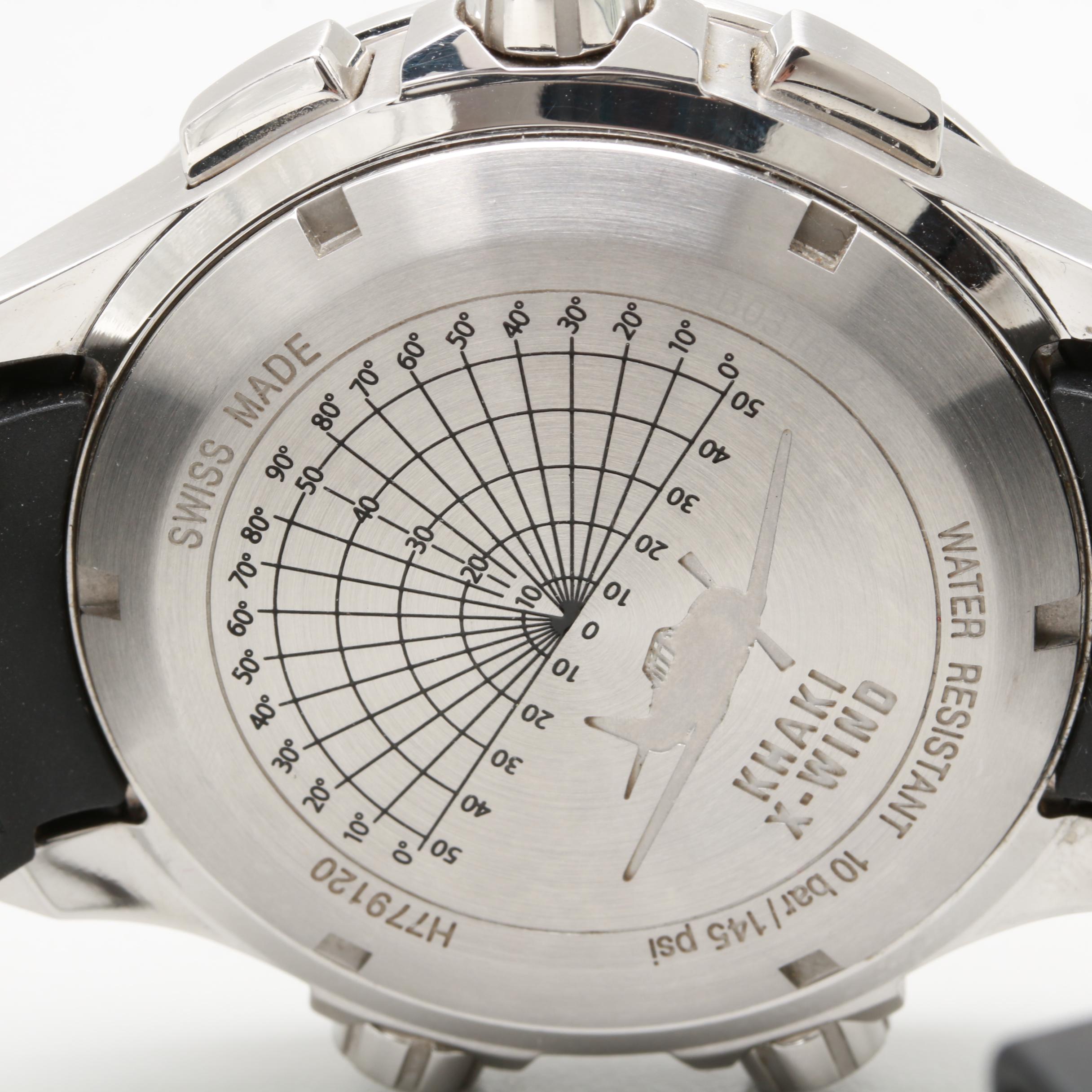 Hamilton Khaki X-Wind GMT Chronograph Stainless Steel Watch