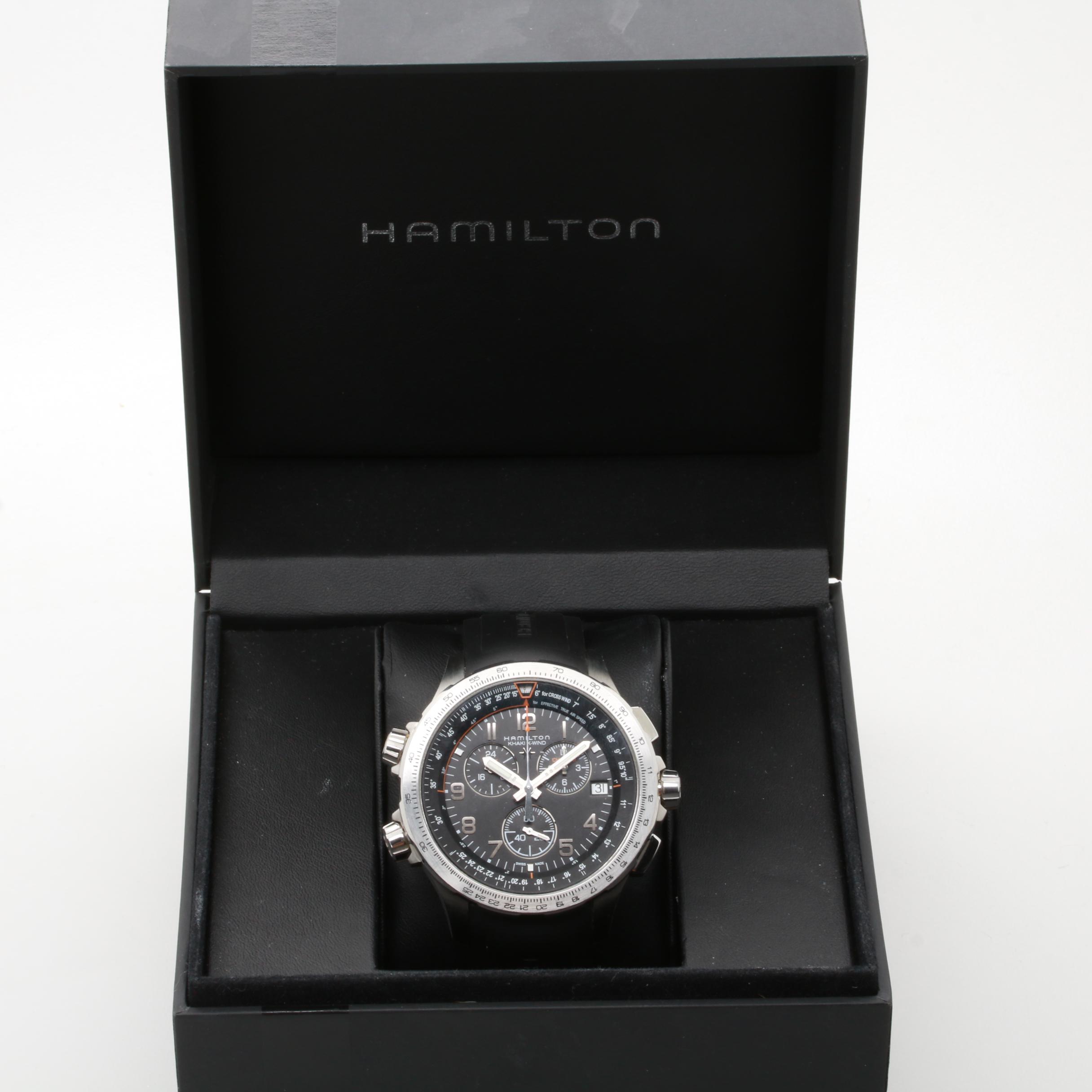 Hamilton Khaki X-Wind GMT Chronograph Stainless Steel Watch