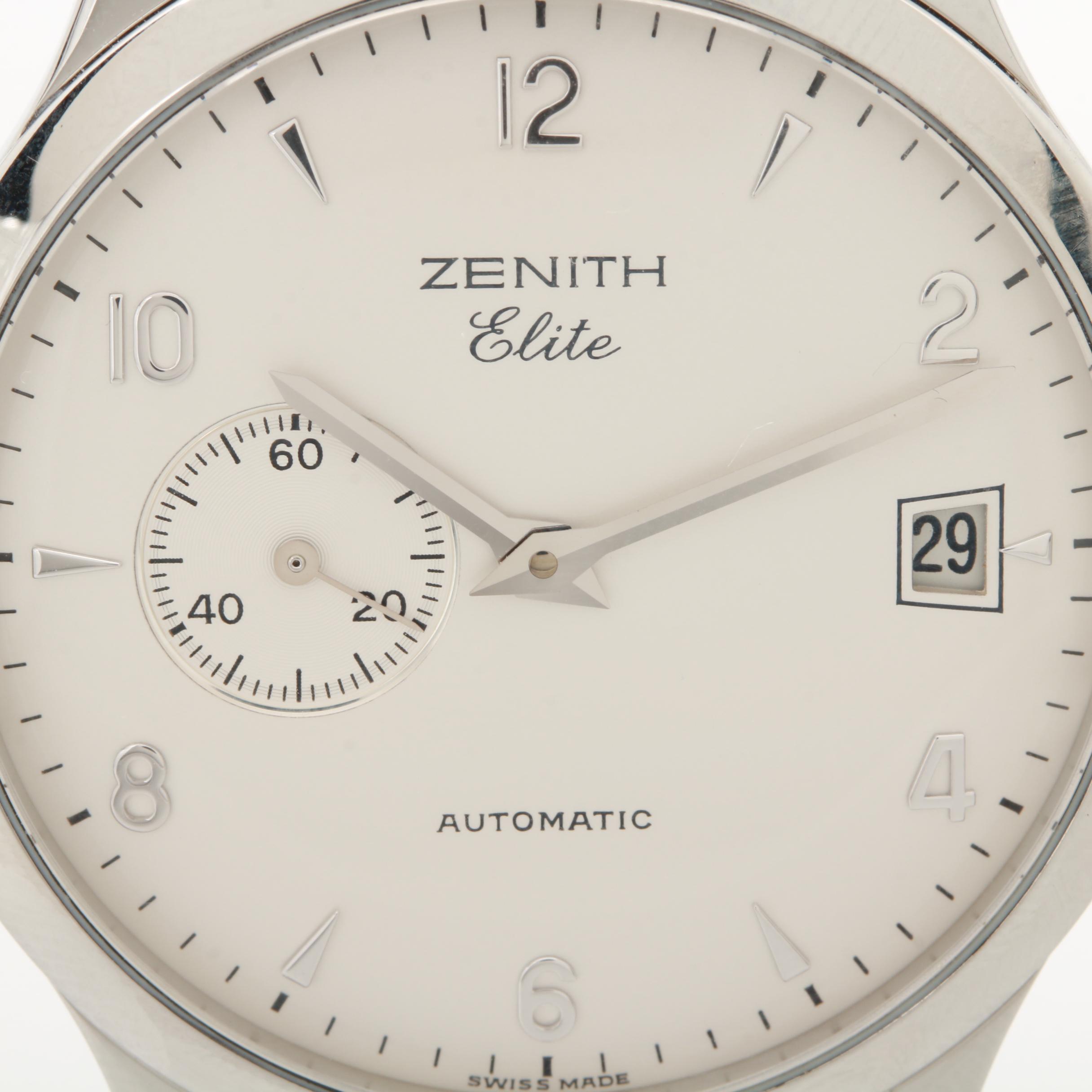 Zenith Class Elite Date 37mm Automatic Stainless Steel Watch