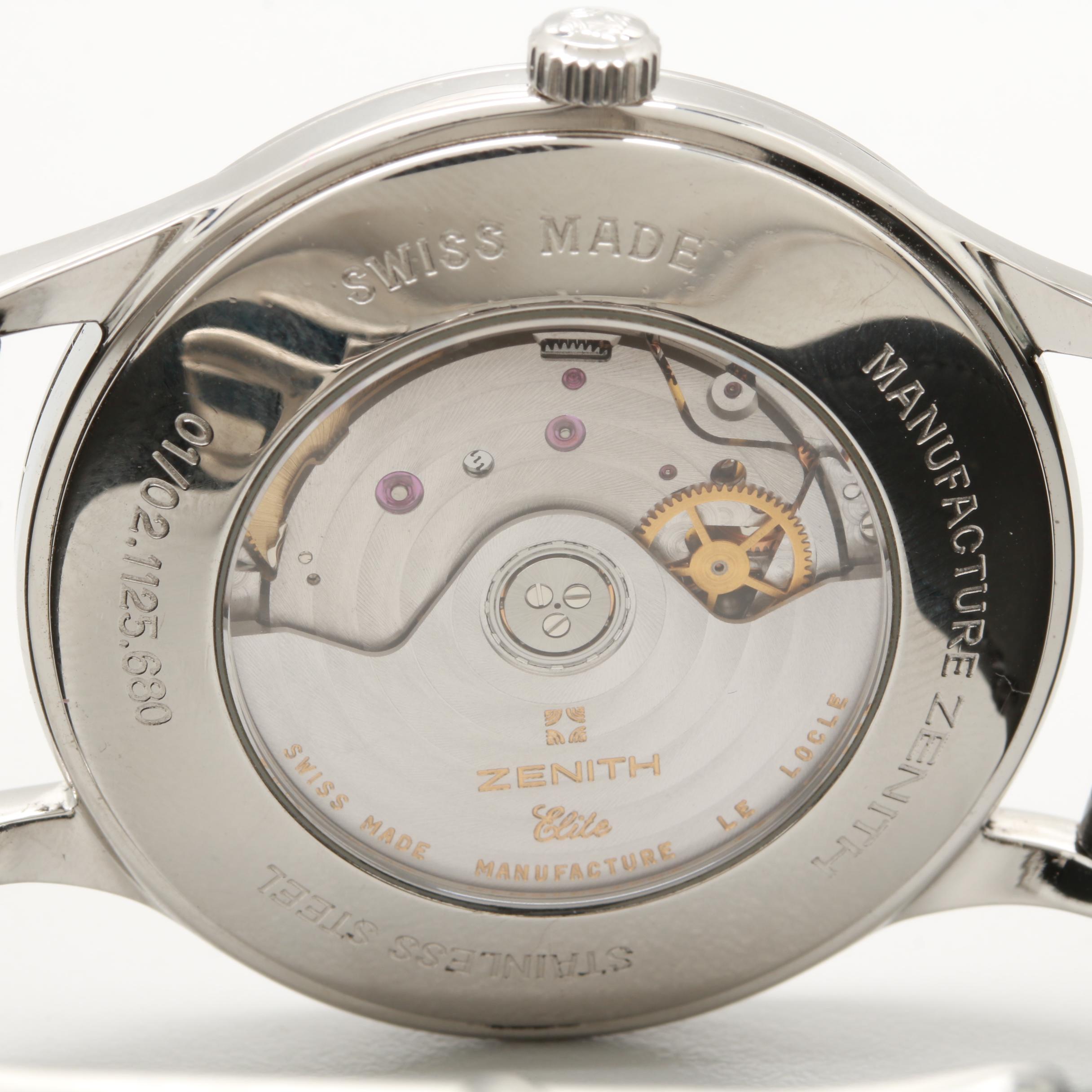 Zenith Class Elite Date 37mm Automatic Stainless Steel Watch