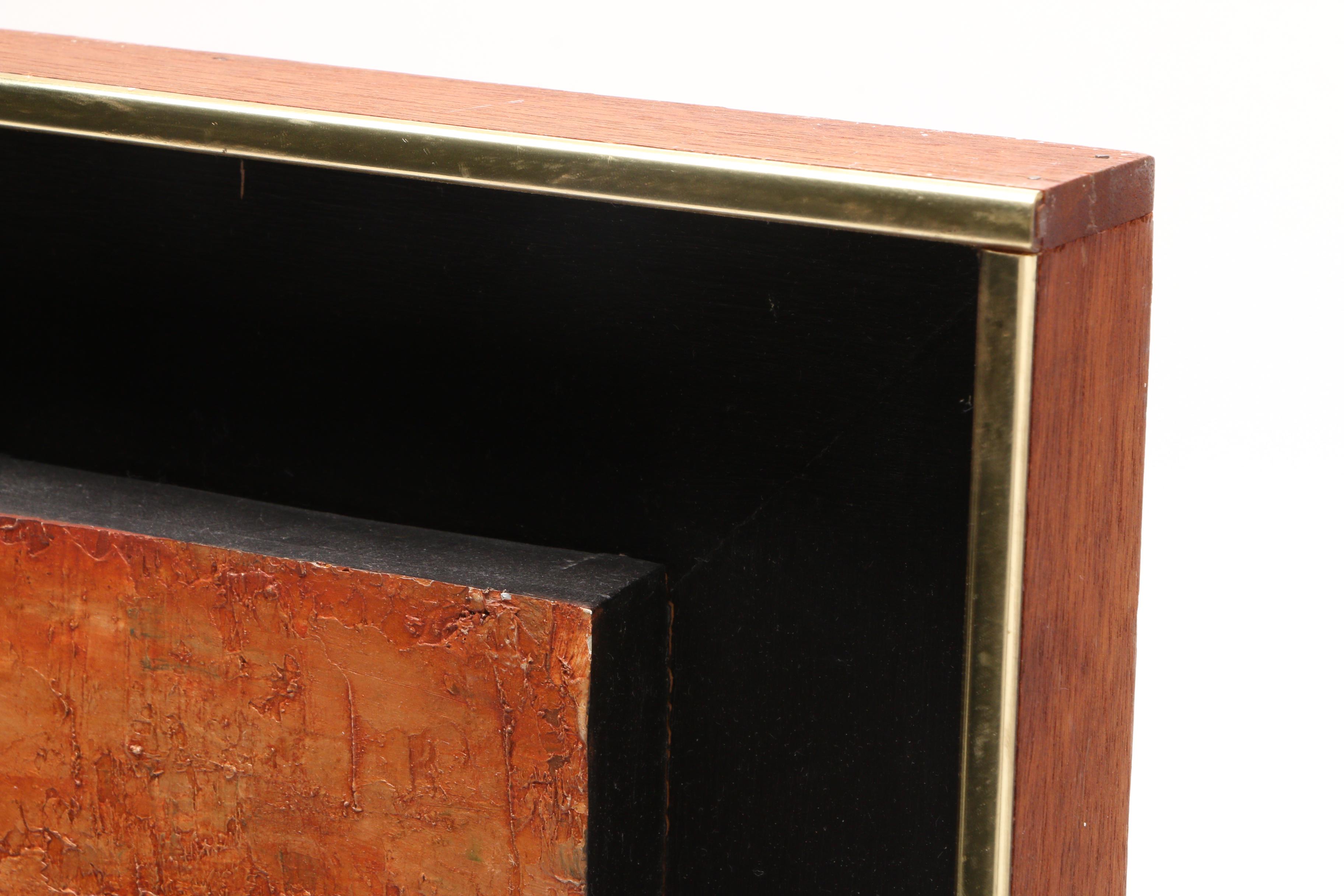 Betty Gelman Mid-Century Oil Painting Geometric Abstract Composition