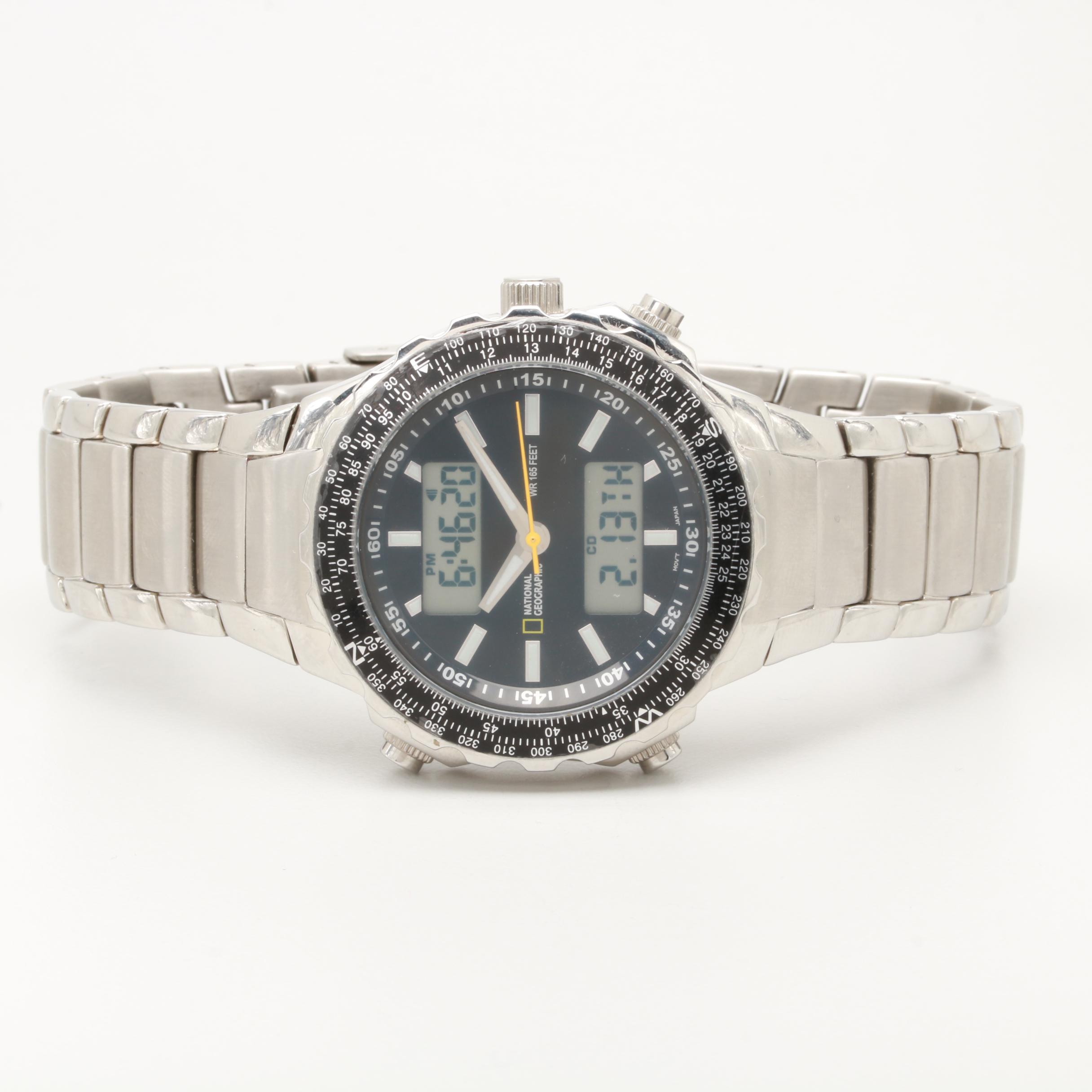 National Geographic Stainless Steel Quartz Watch