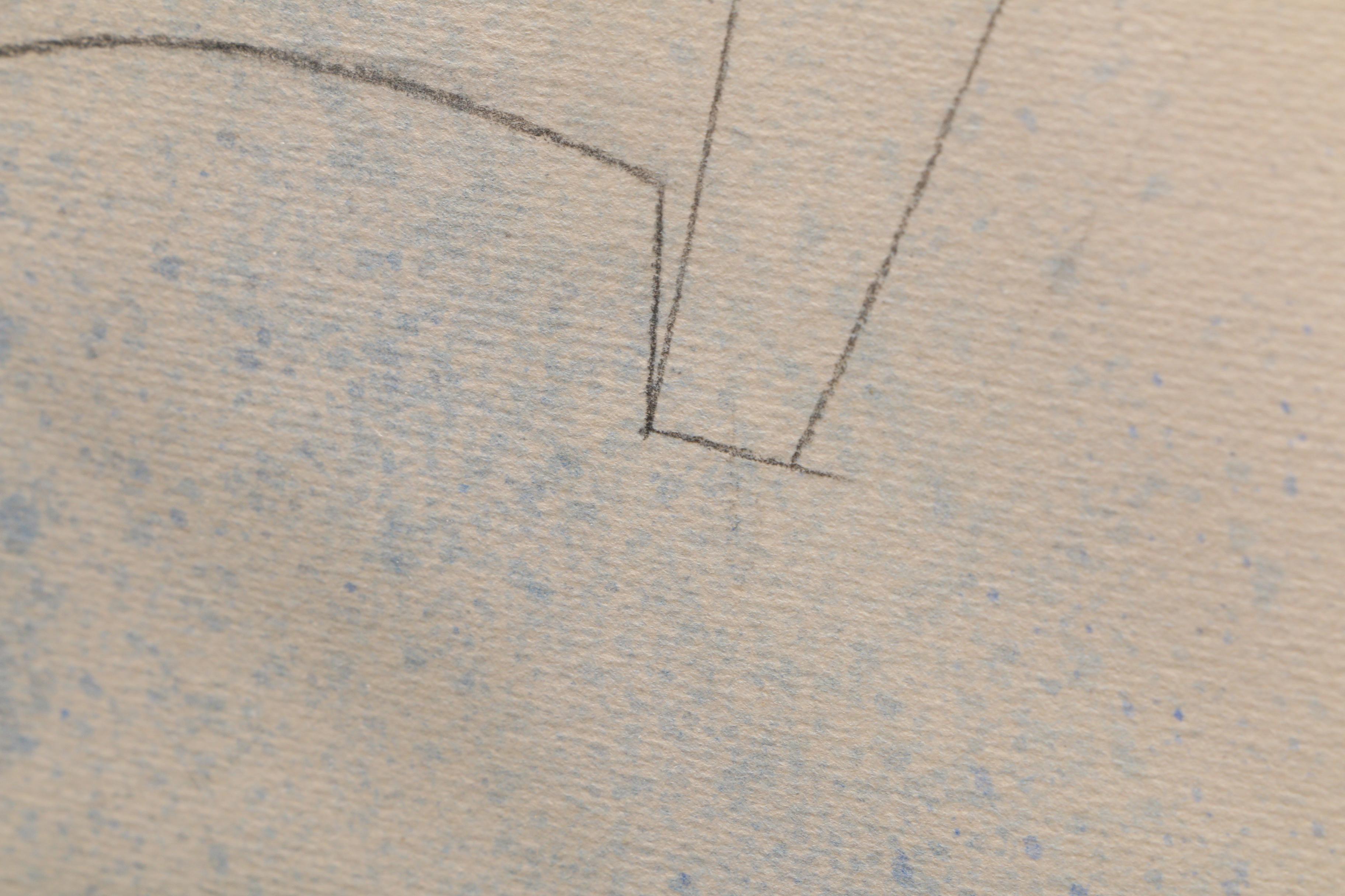 Al Rubin 1967 Mixed Media Drawing "Reflections of Being"