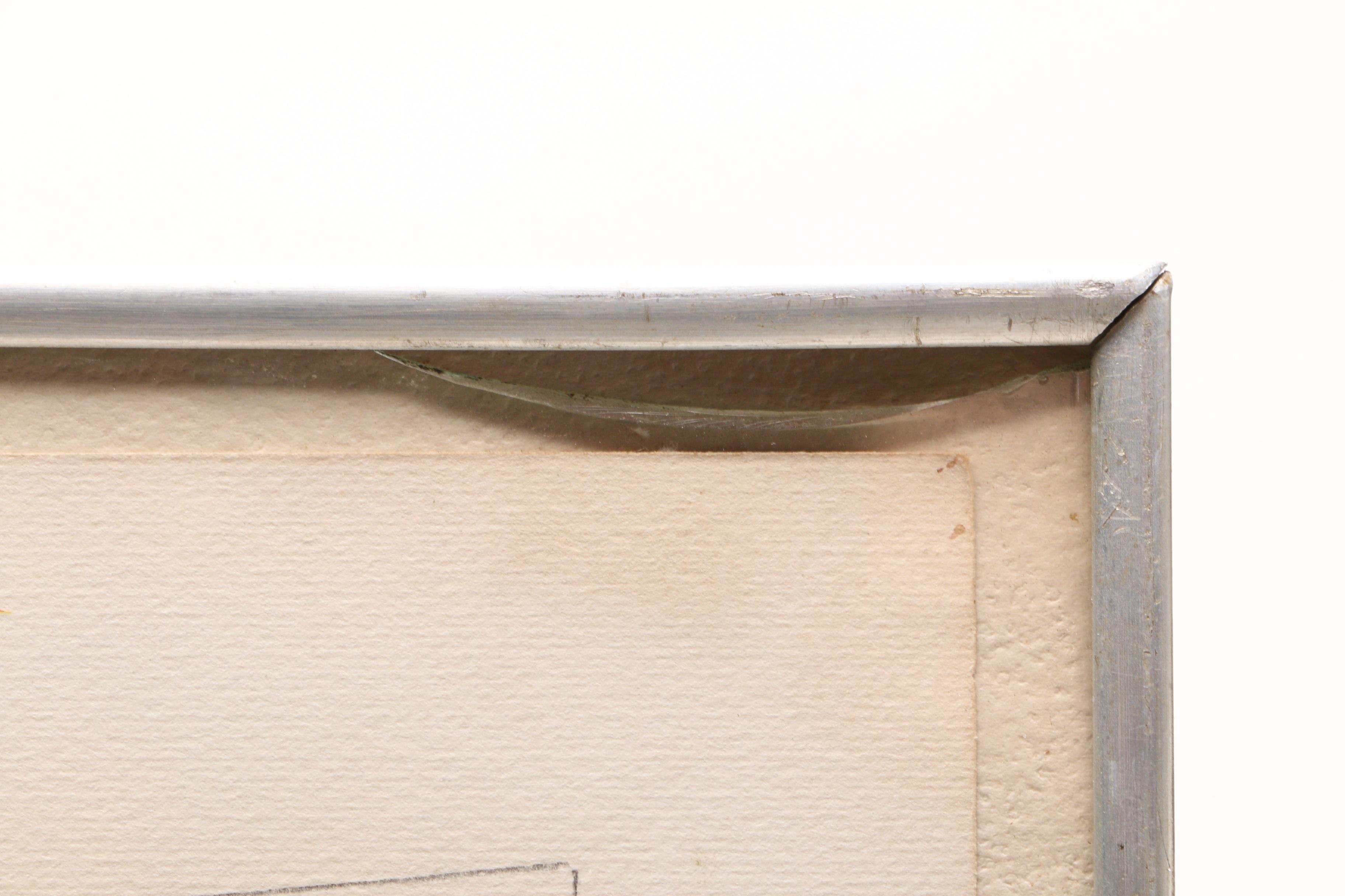 Al Rubin 1967 Mixed Media Drawing "Reflections of Being"