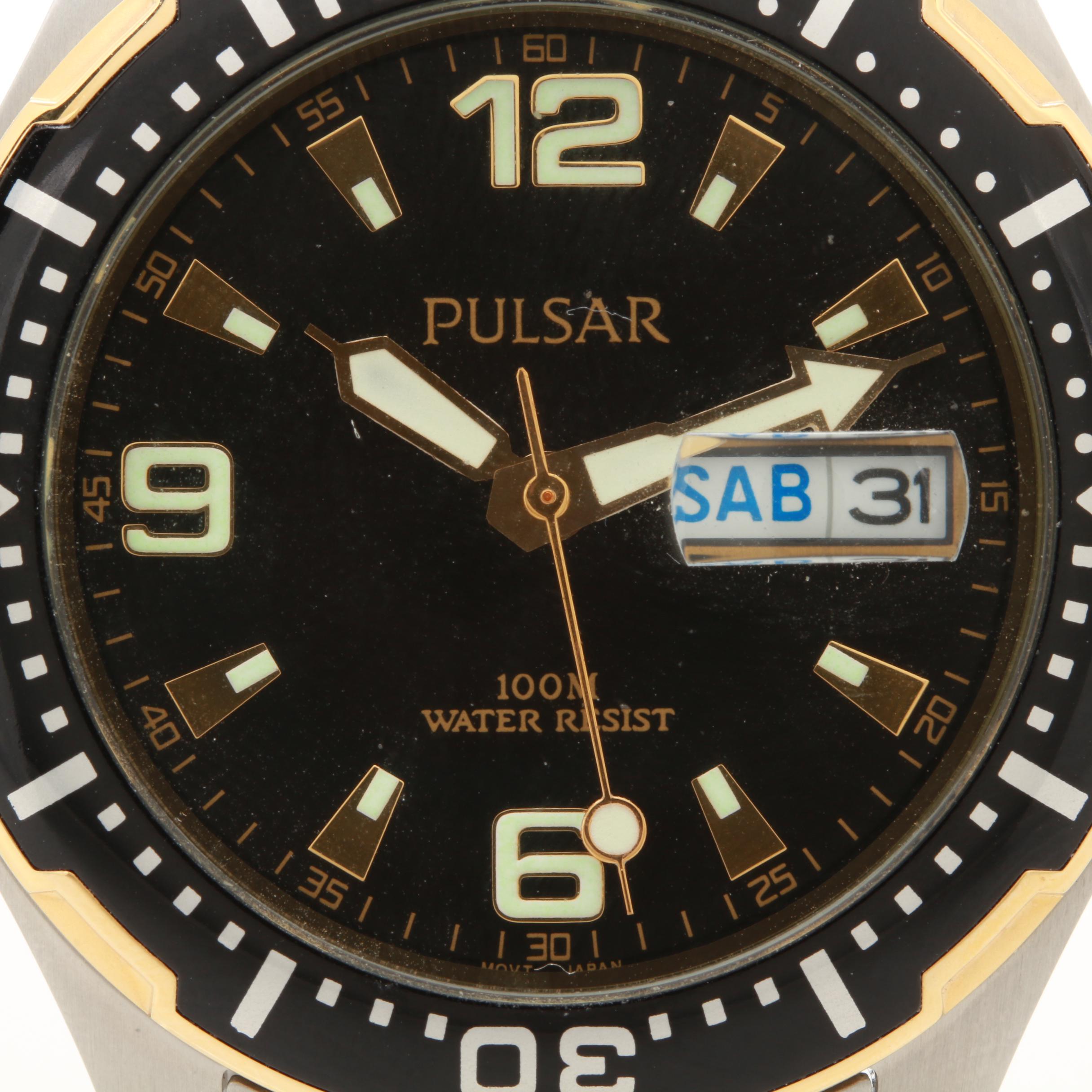Pulsar Stainless Steel Water Resistant Watch