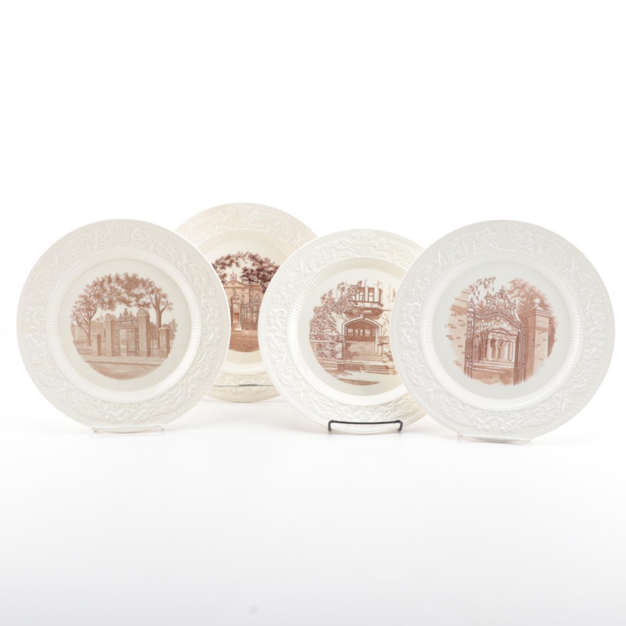 Vintage Brown University Commemorative Plates by Wedgwood