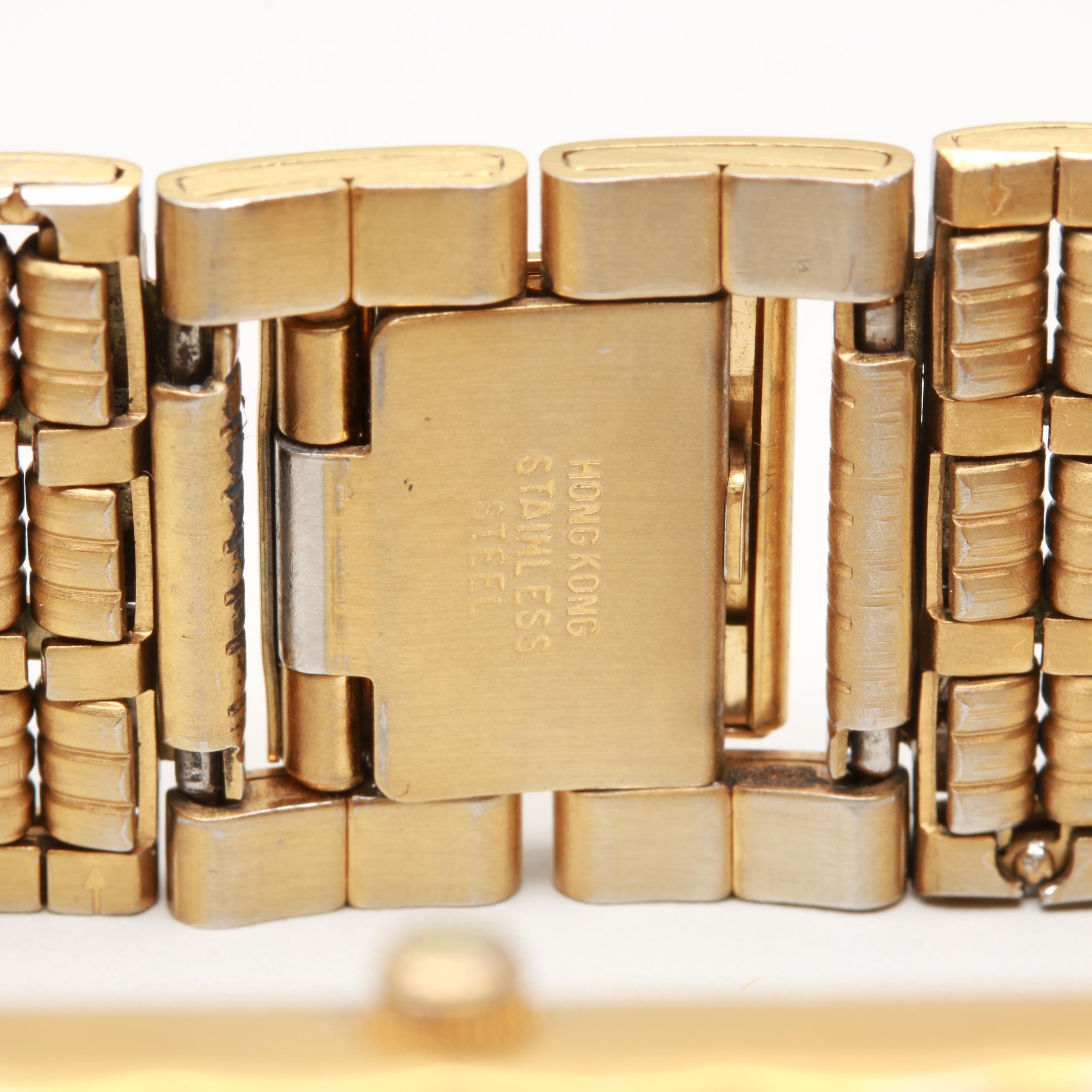 Bulova Quartz Gold Tone Watch with Diamonds