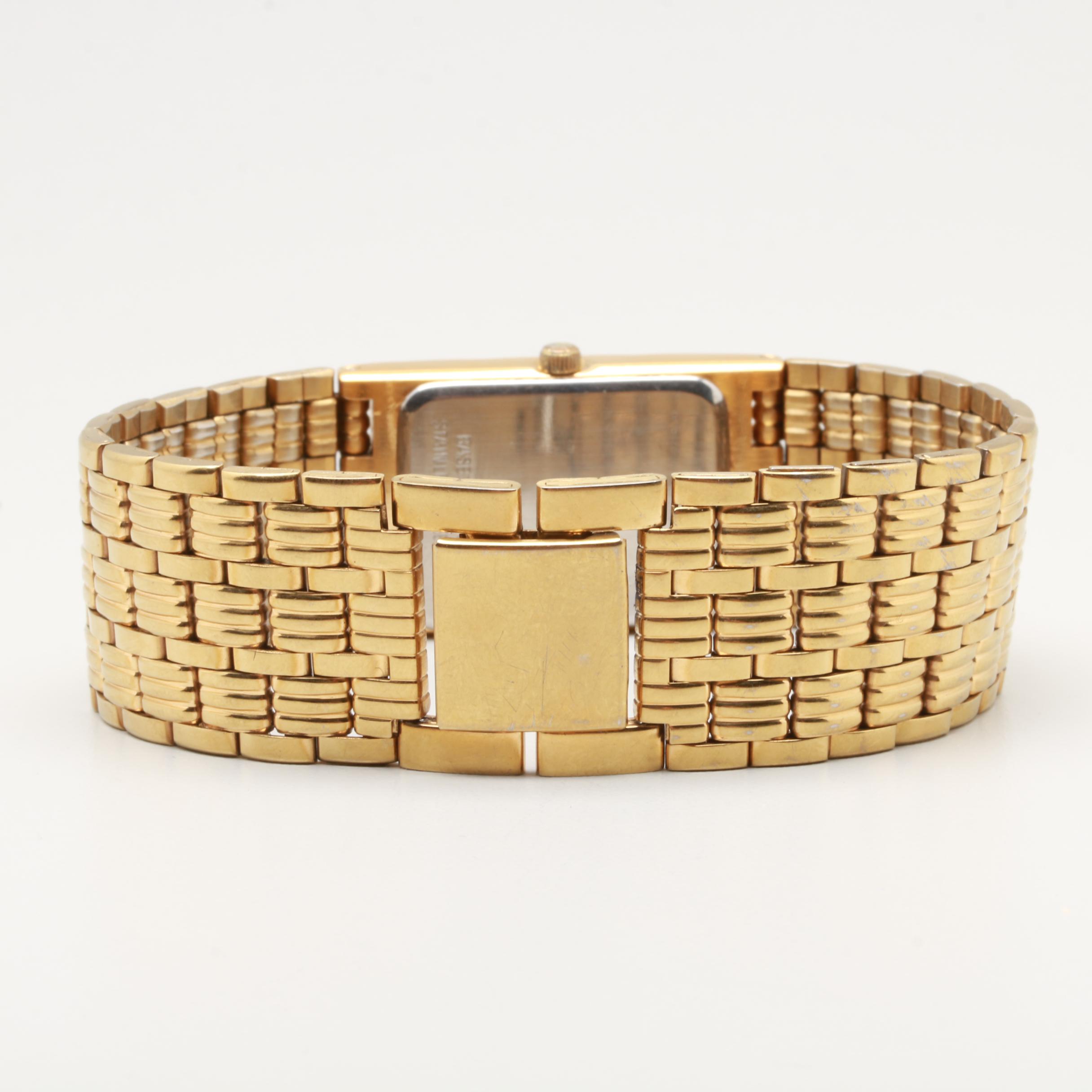 Bulova Quartz Gold Tone Watch with Diamonds