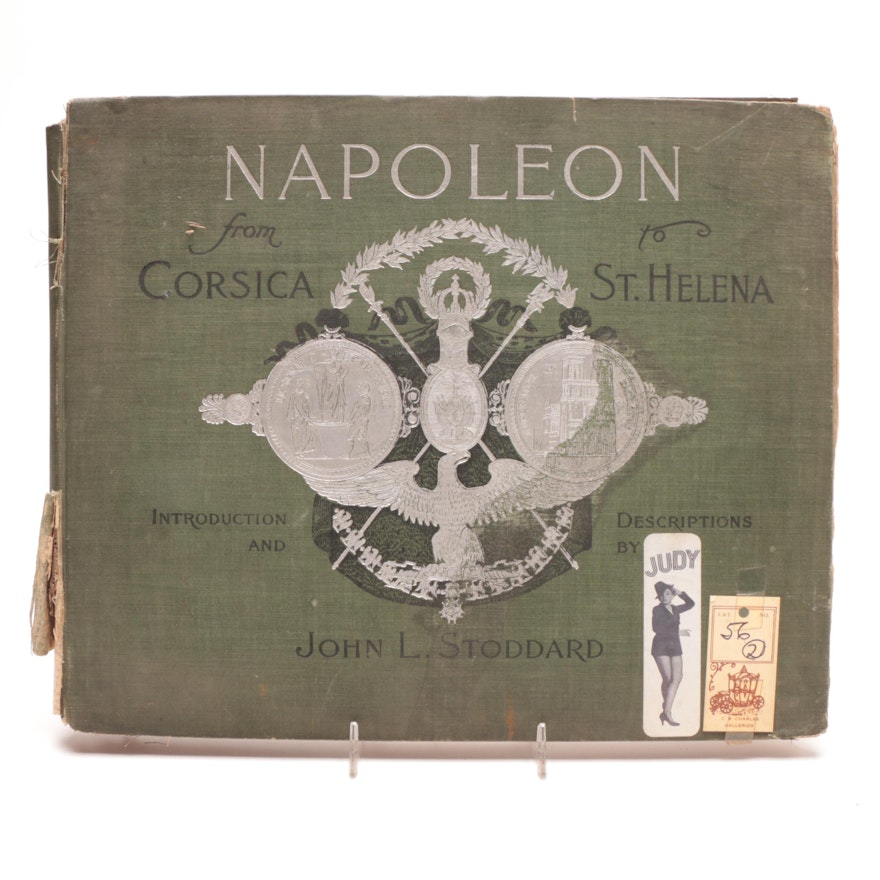 Ex-Libris Judy Garland "Napoleon: from Corsica to St. Helena" by John Stoddard