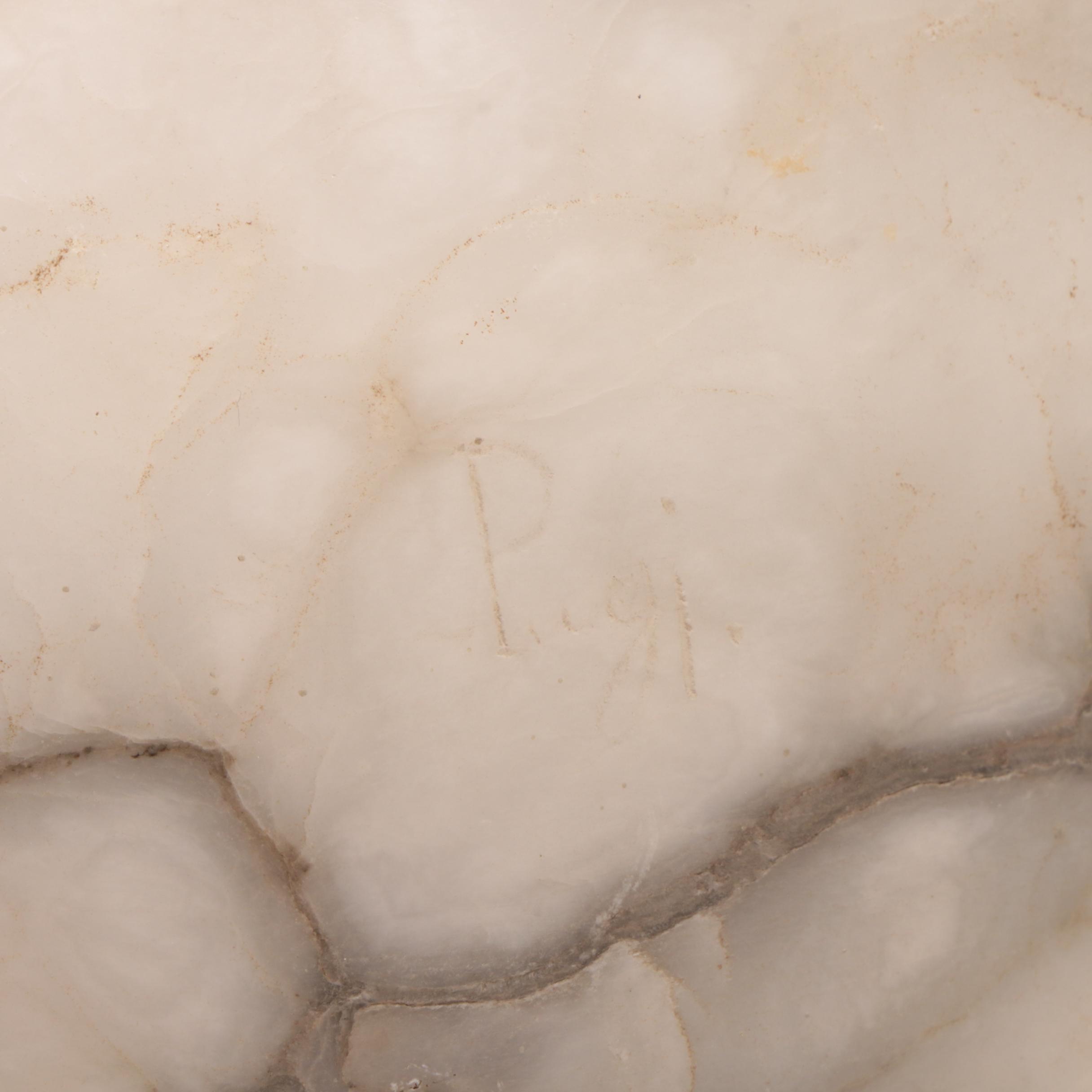 Guglielmo Pugi Alabaster Sculpture "A Bust of Jeanne d'Arc"