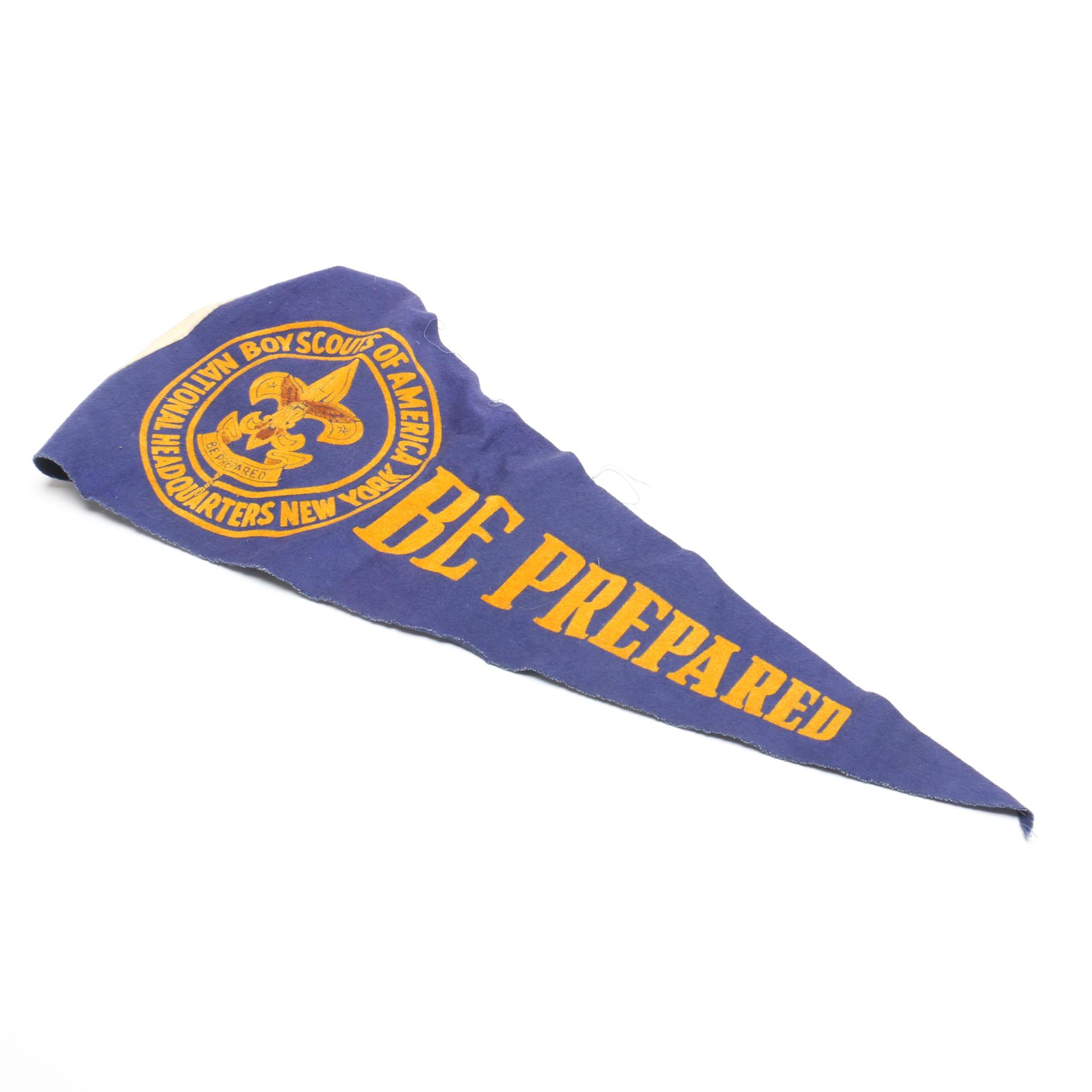 1940s-1950s Boy Scouts Pocket Knife and Felt Banner