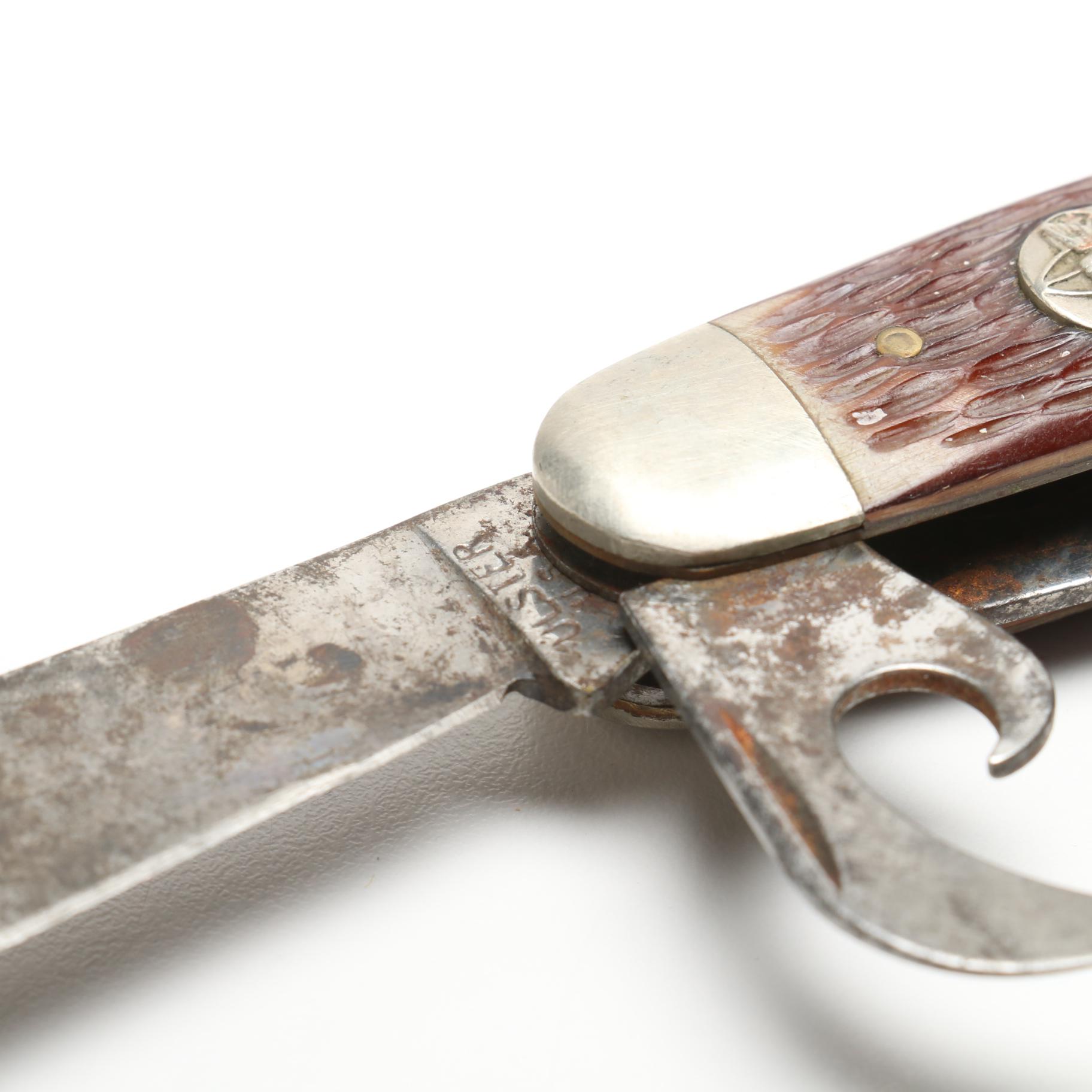 1940s-1950s Boy Scouts Pocket Knife and Felt Banner