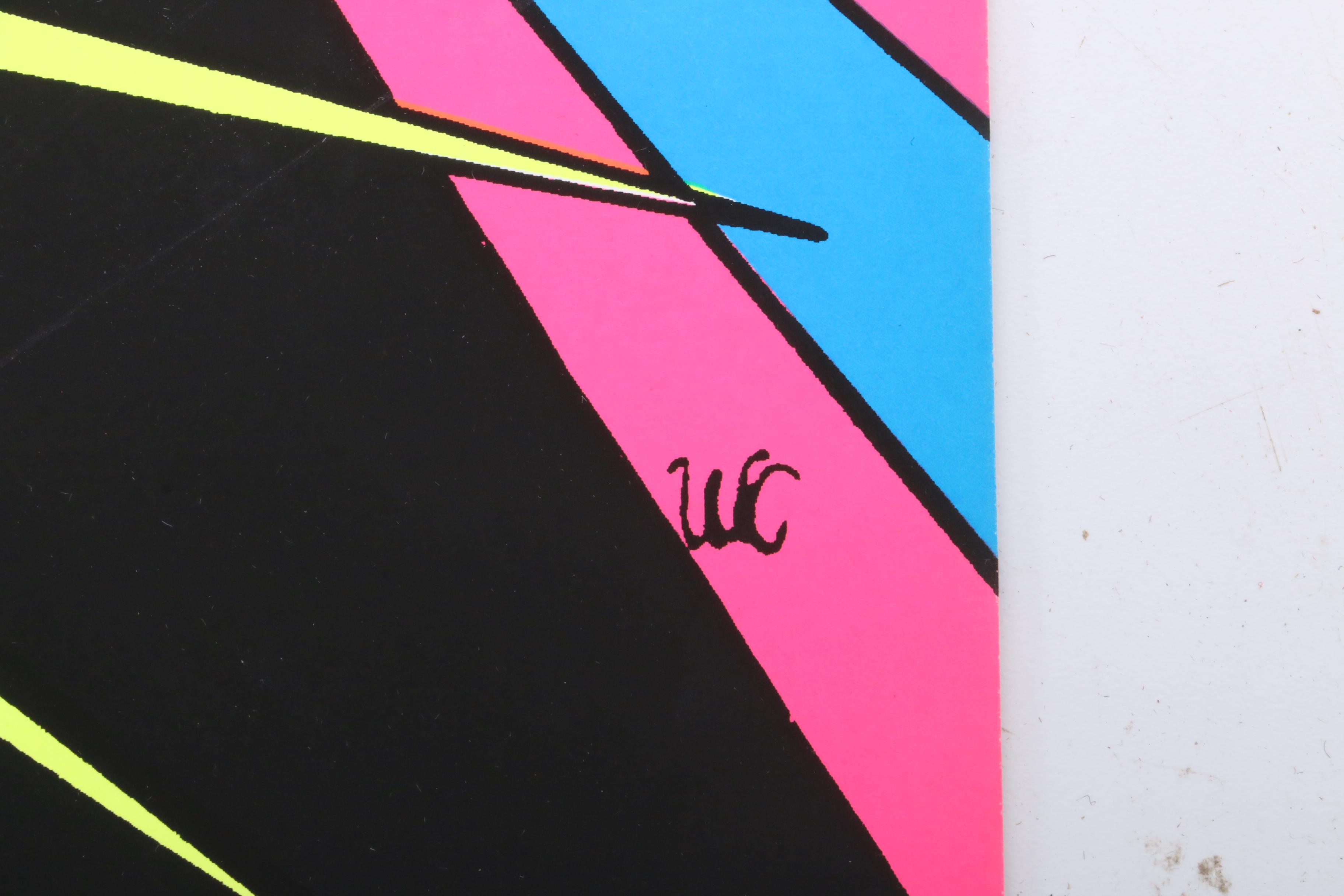 Psychedelic 1970s Vagabond Creations Blacklight Posters