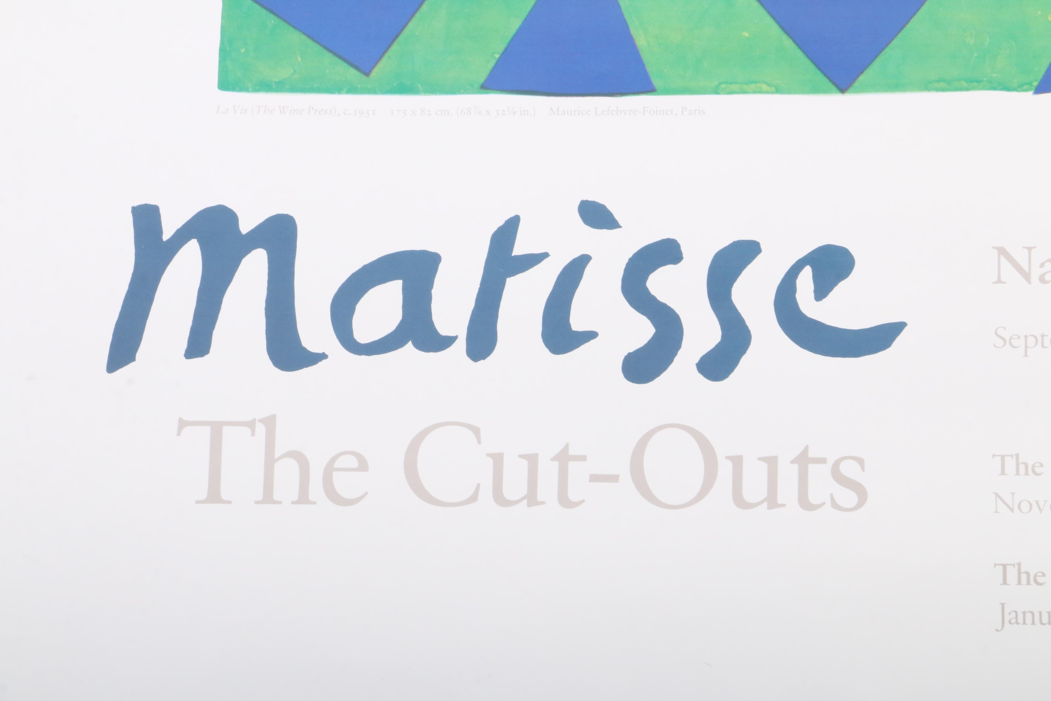 The National Gallery of Art 1977 Exhibition Poster "Matisse: The Cut-Outs"