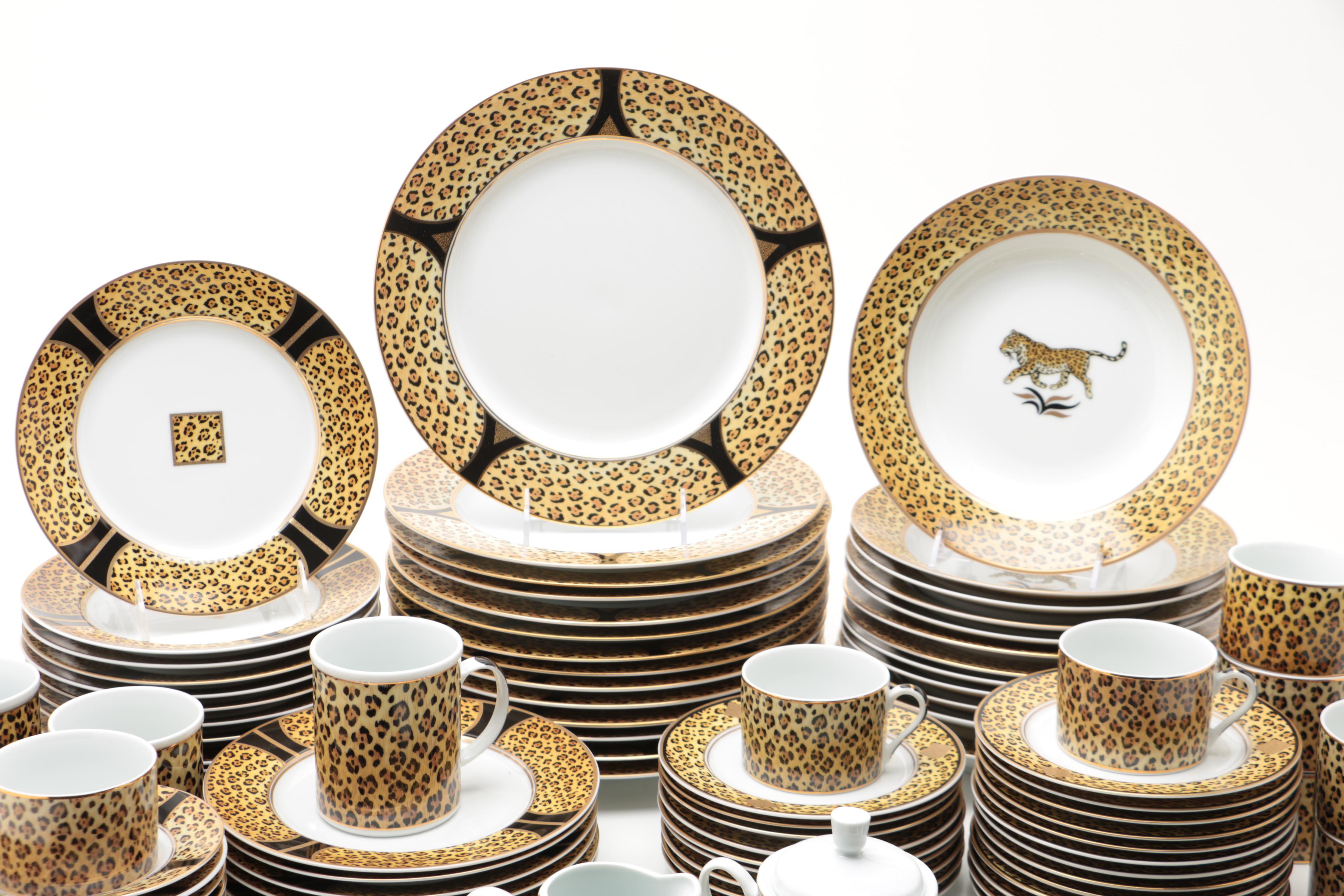 Lynn Chase Designs "Amazonian Jaguar" Porcelain Dinner Service