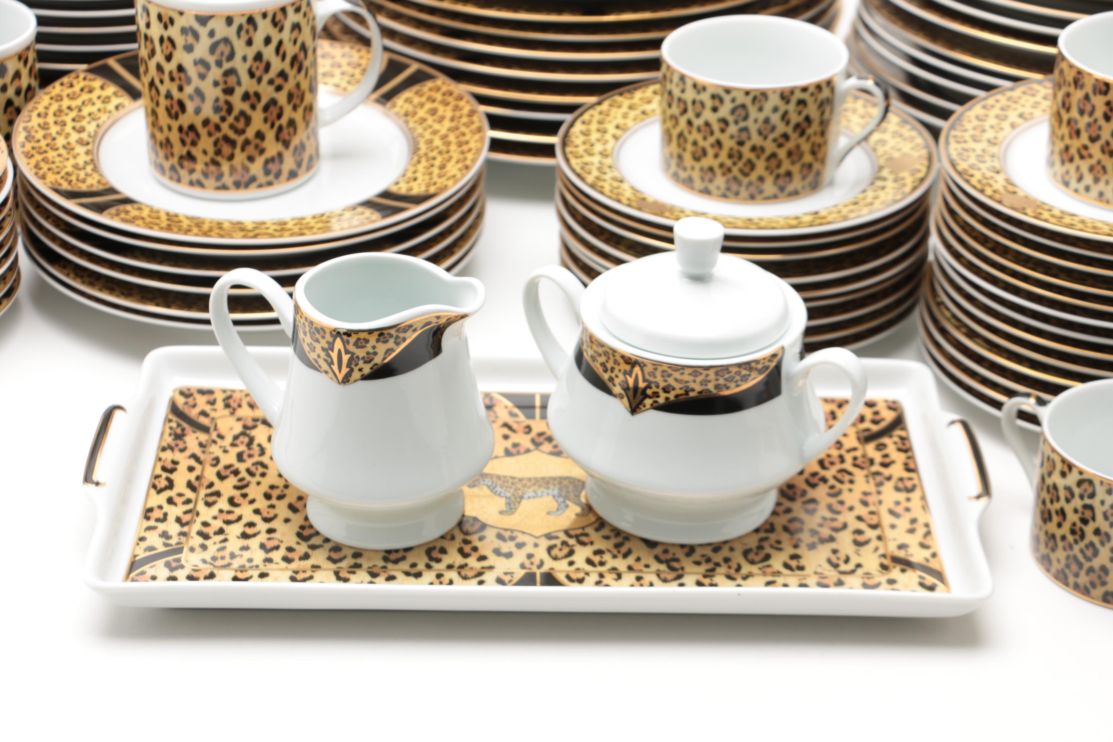 Lynn Chase Designs "Amazonian Jaguar" Porcelain Dinner Service