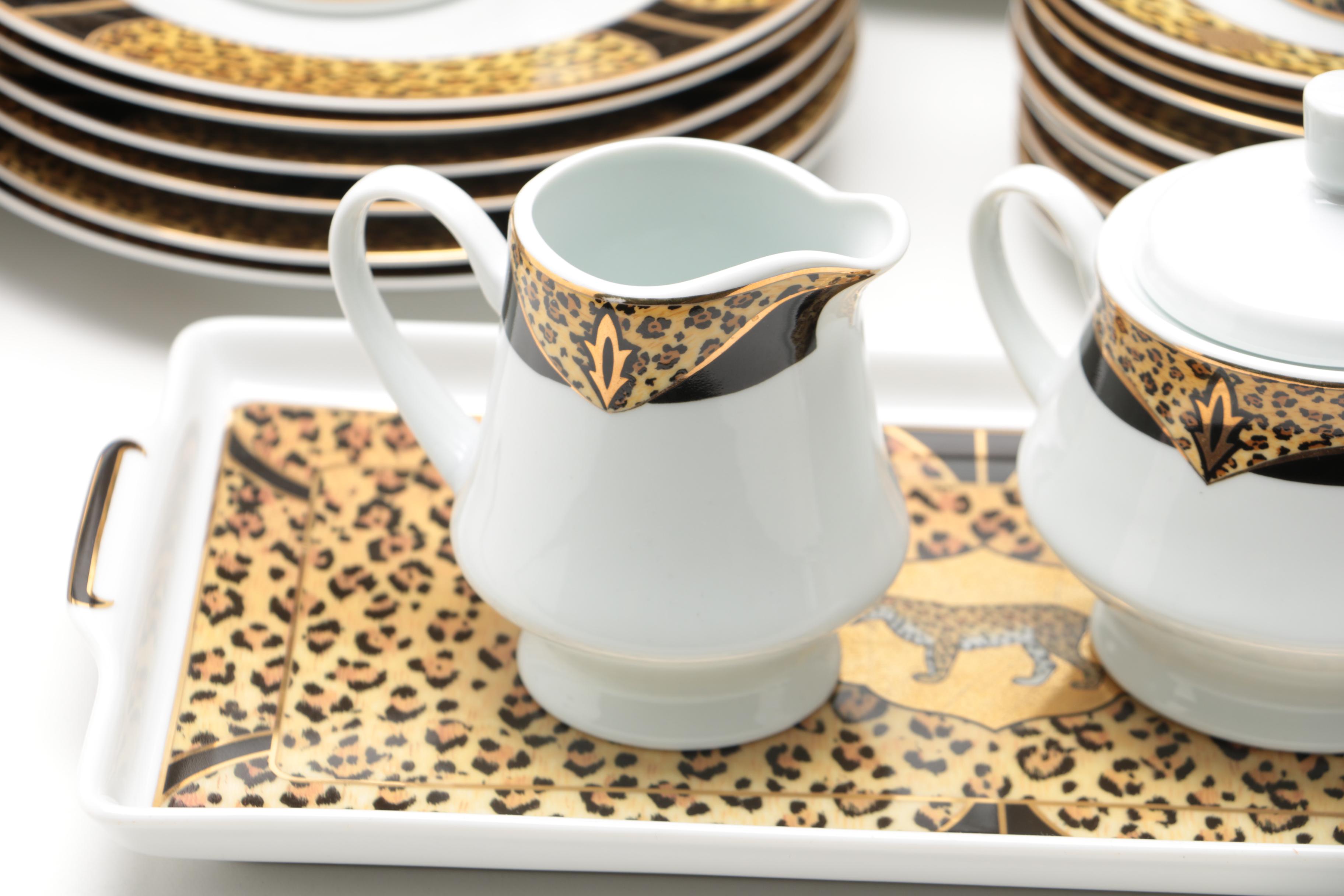 Lynn Chase Designs "Amazonian Jaguar" Porcelain Dinner Service