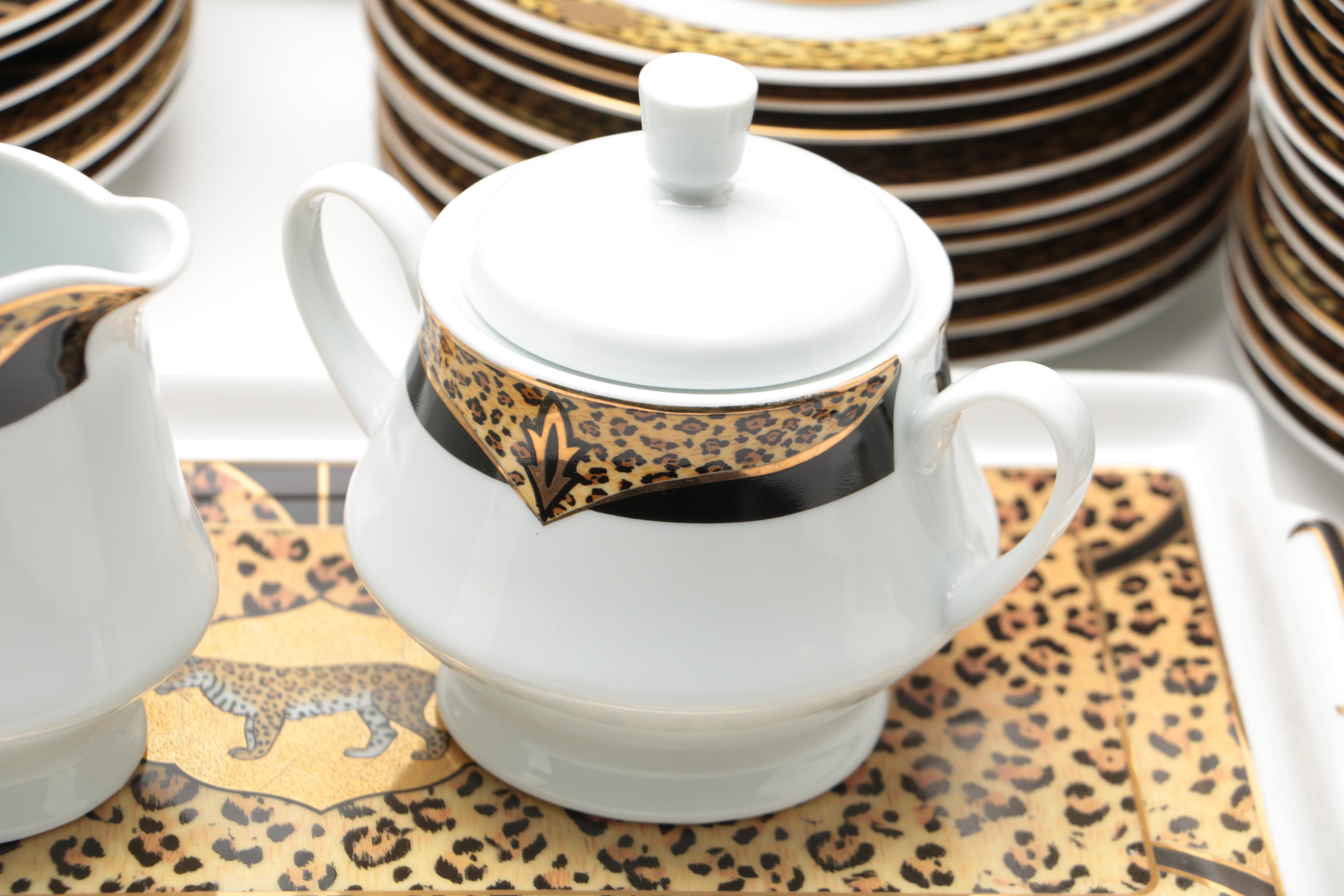 Lynn Chase Designs "Amazonian Jaguar" Porcelain Dinner Service