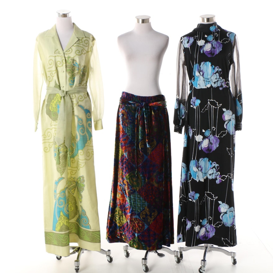 Vintage Dresses and Skirt Including Lilli Diamond and Alfred Shaheen