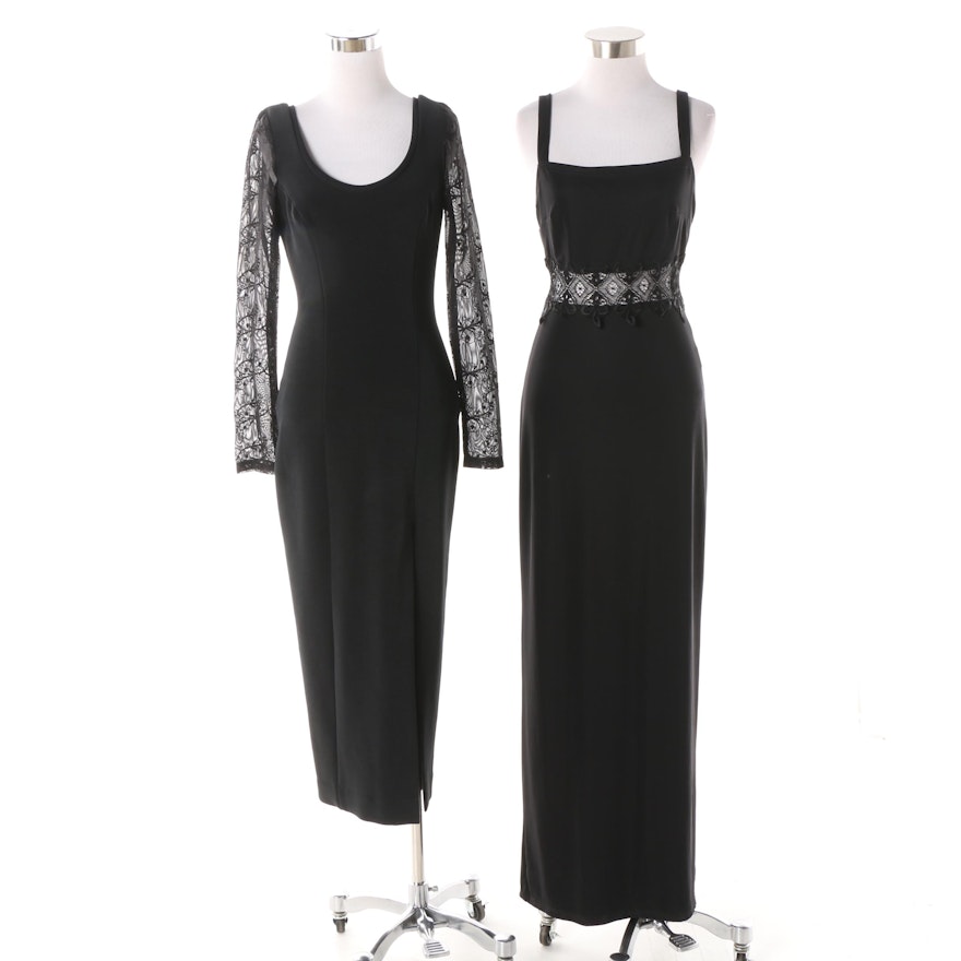 Jessica McClintock and Lillie Rubin Black Cocktail and Evening Dresses