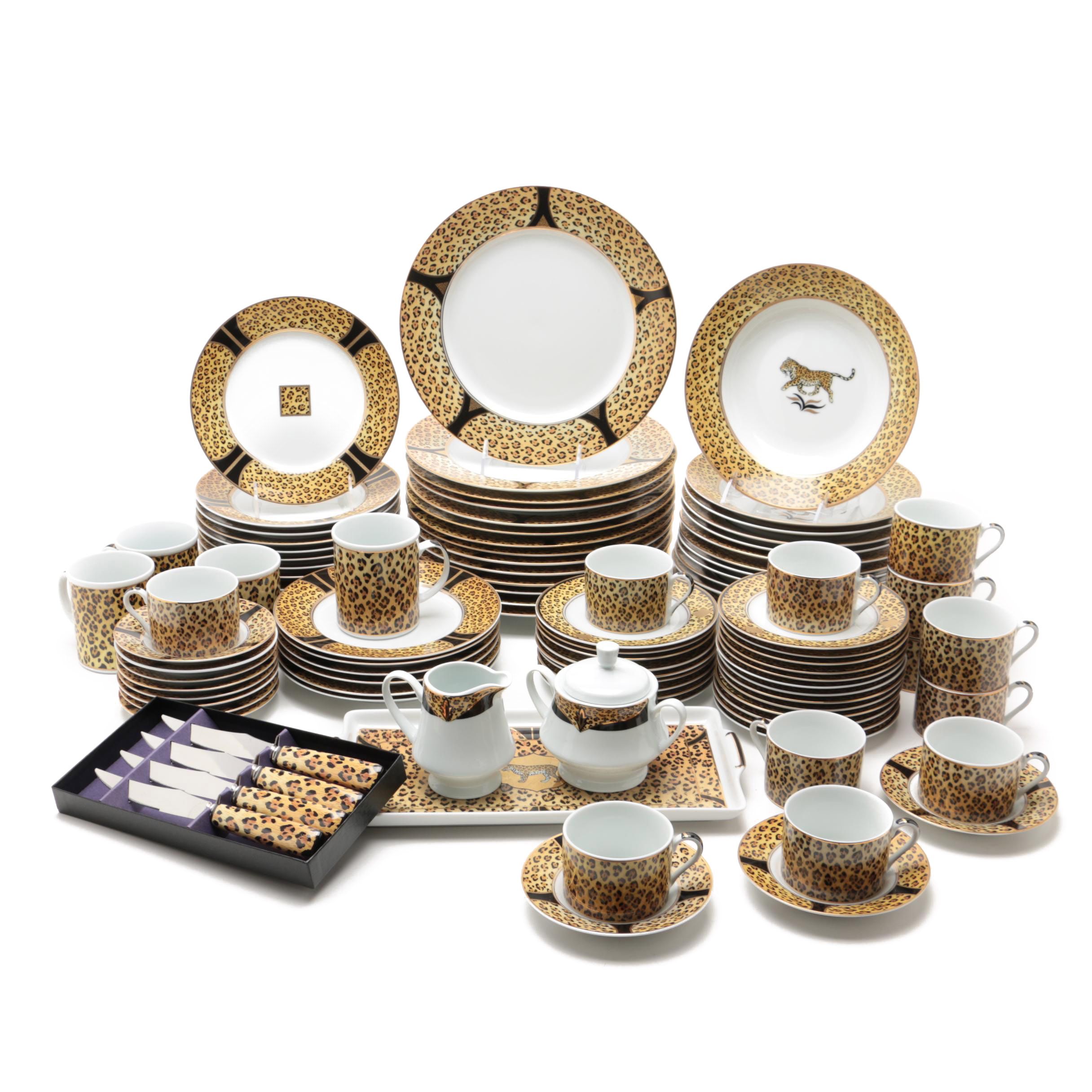 Lynn Chase Designs "Amazonian Jaguar" Porcelain Dinner Service