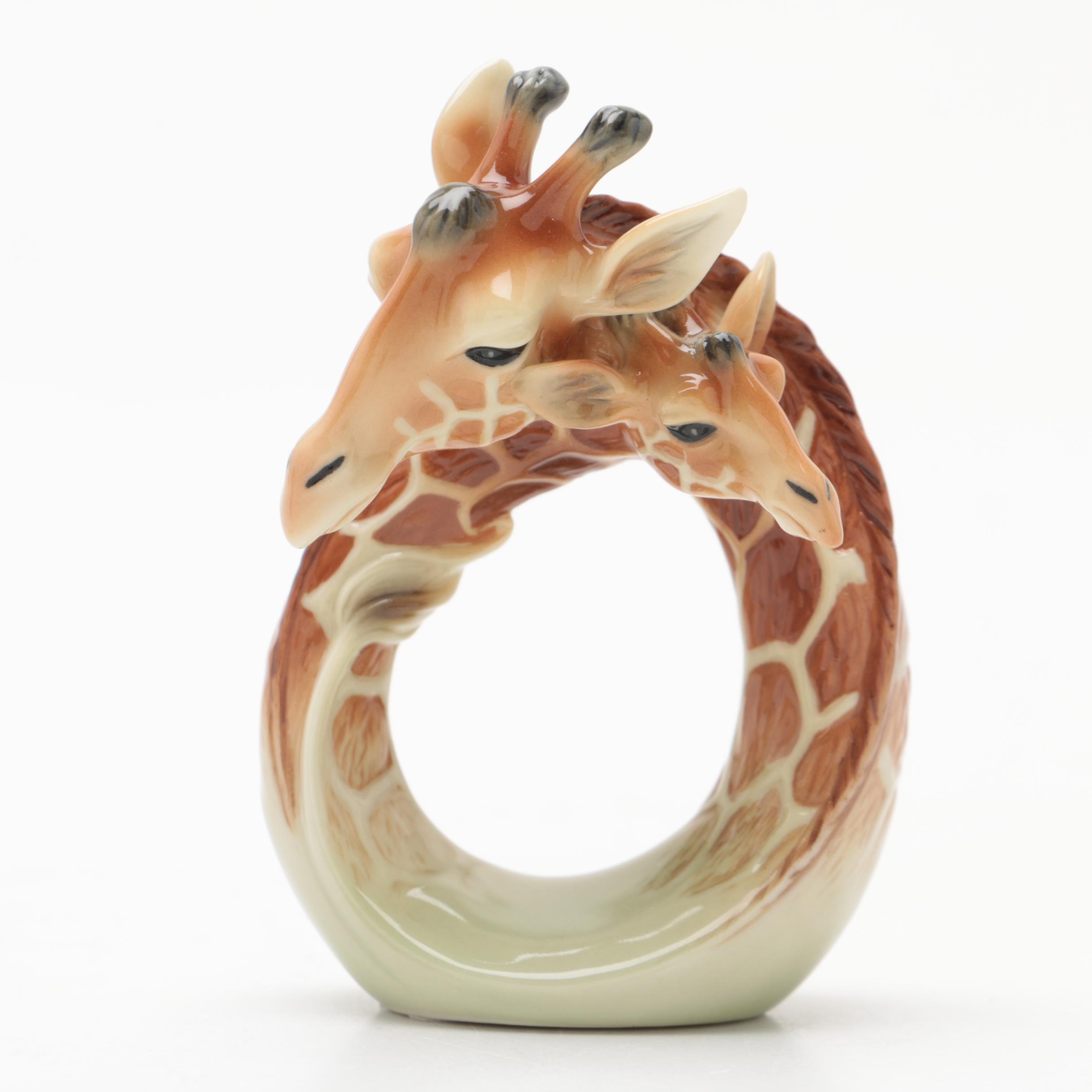 Franz Porcelain Giraffe Napkin Rings