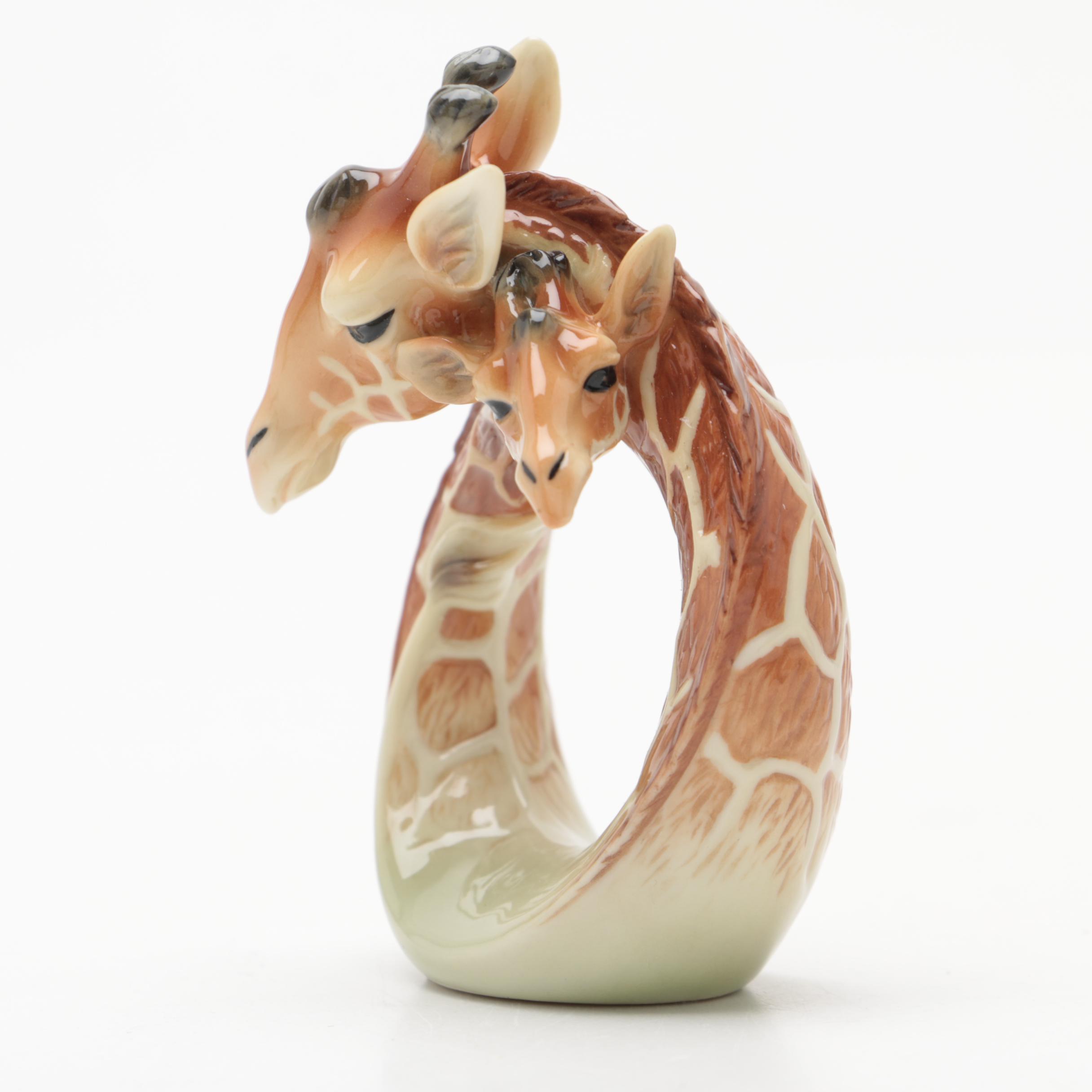 Franz Porcelain Giraffe Napkin Rings