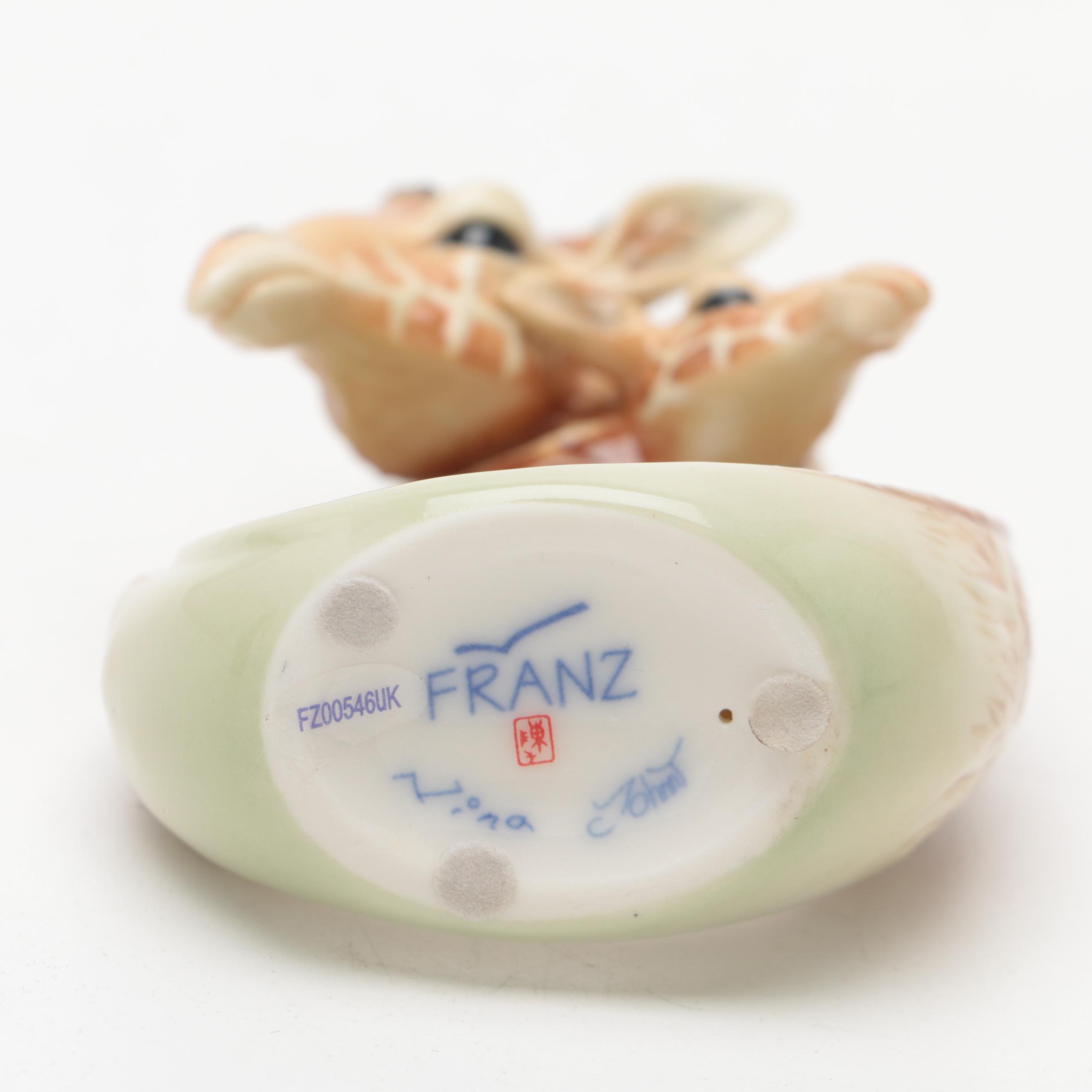 Franz Porcelain Giraffe Napkin Rings