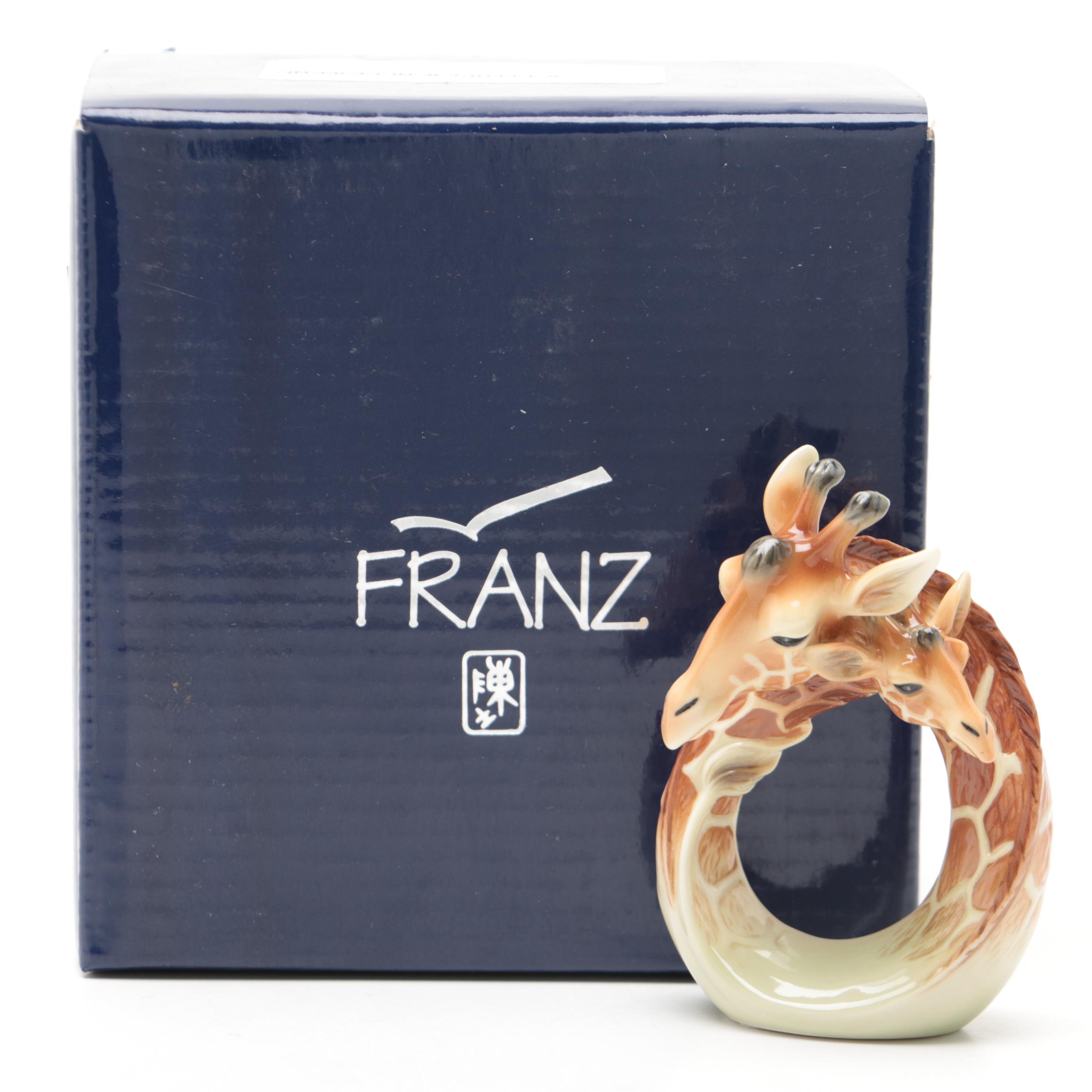 Franz Porcelain Giraffe Napkin Rings