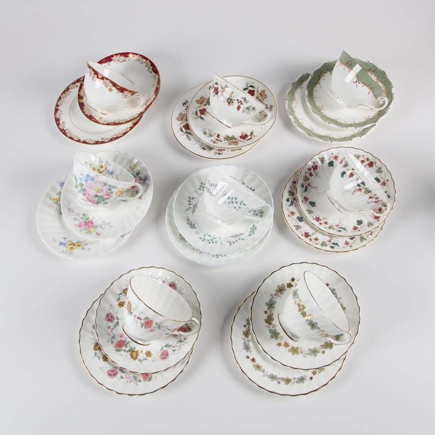 Royal Doulton Bone China Teacups and Saucers including "Winthrop"