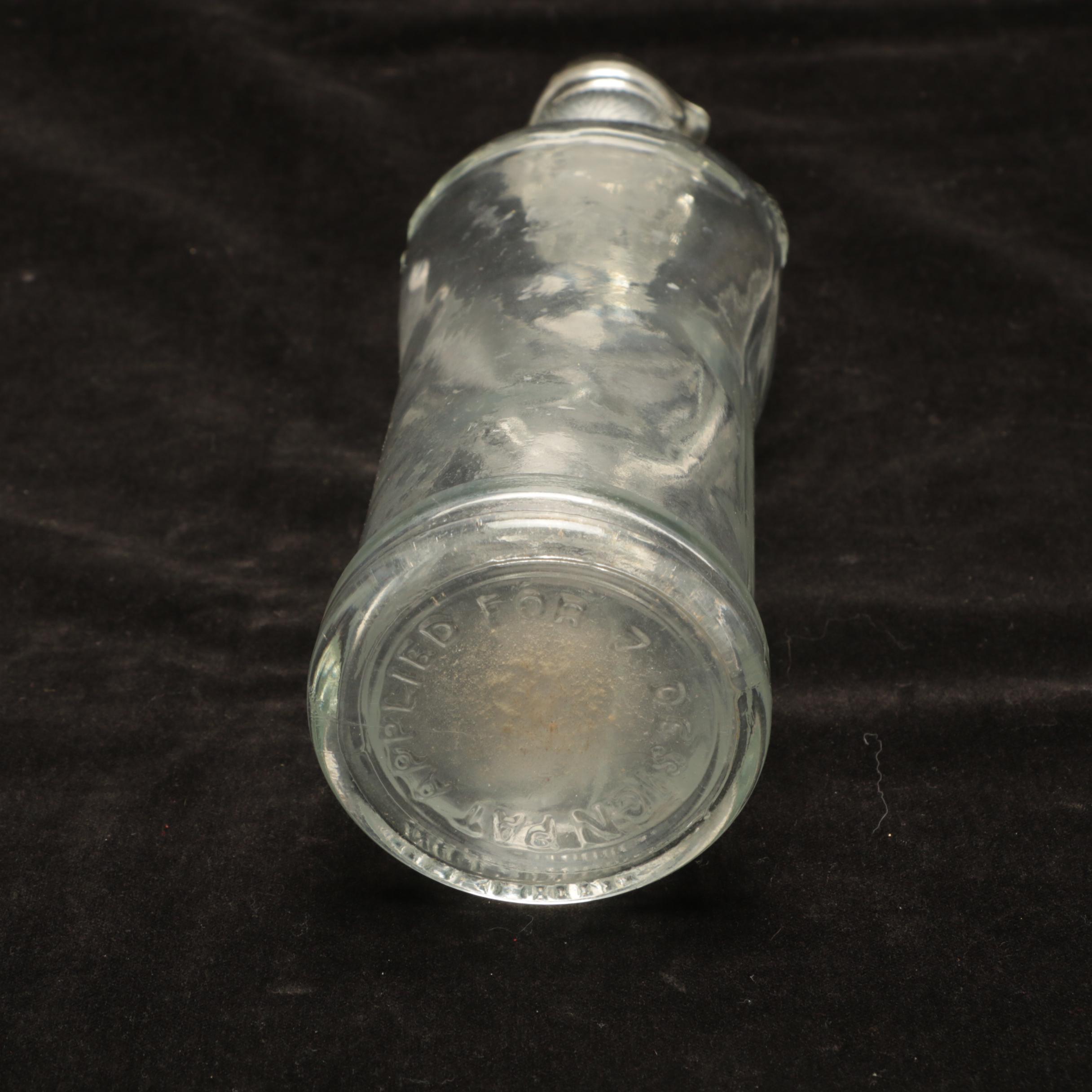 Six Antique and Vintage Glass Candy Containers Including George Washington