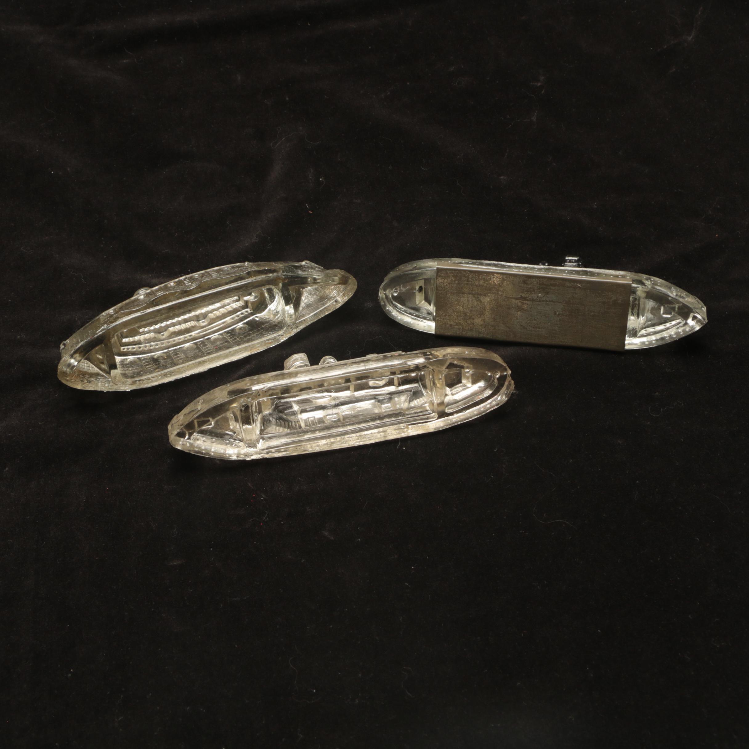 Six Antique and Vintage Glass Candy Containers Including George Washington