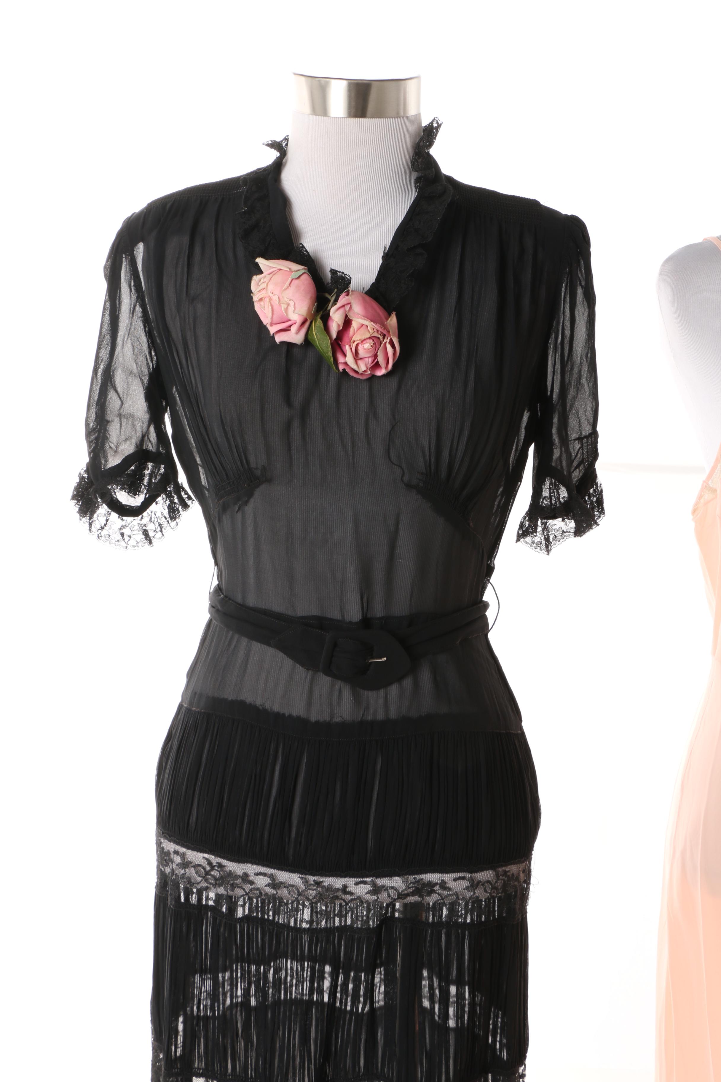 Women's Vintage Dresses and Barbizon Nightgown