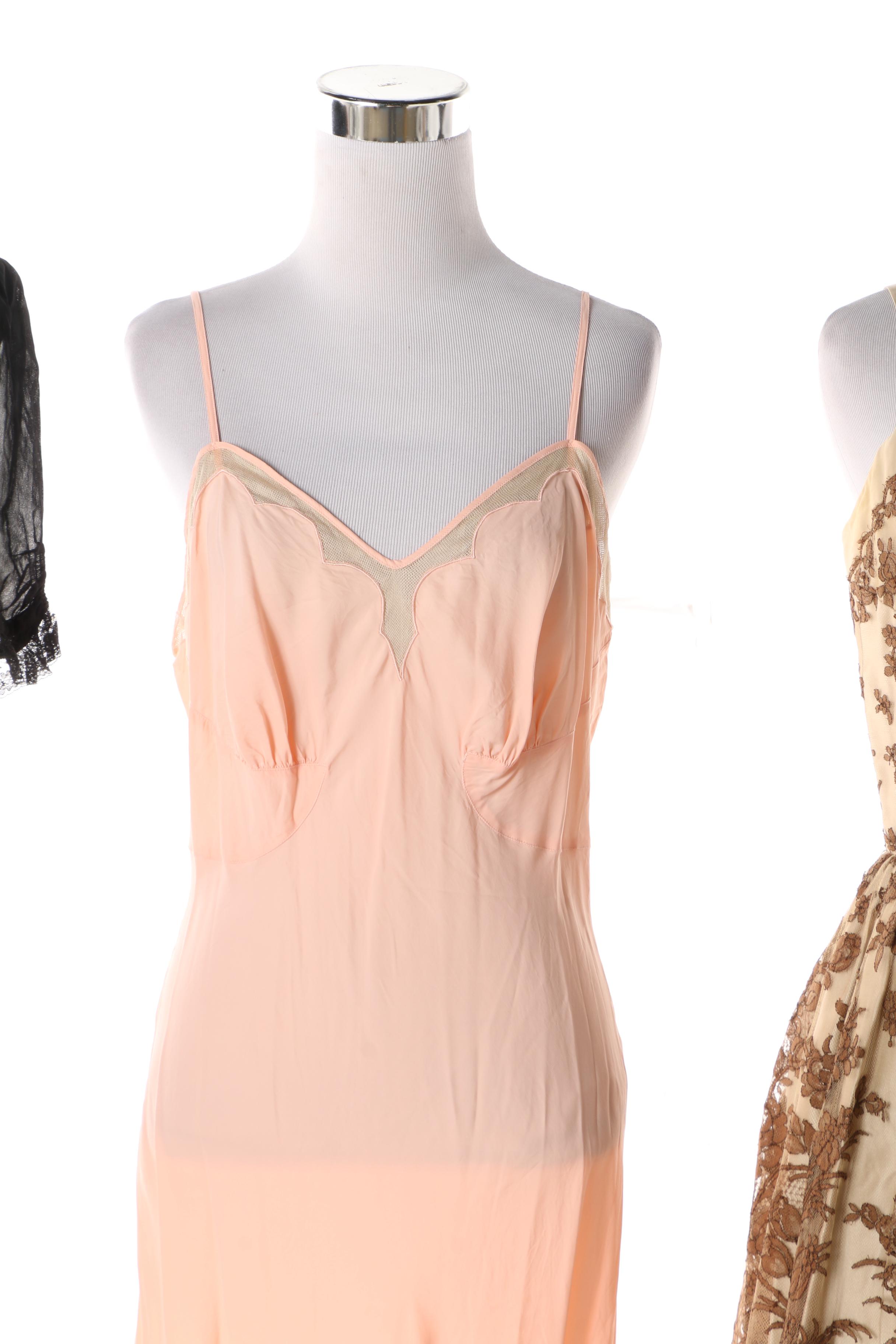 Women's Vintage Dresses and Barbizon Nightgown