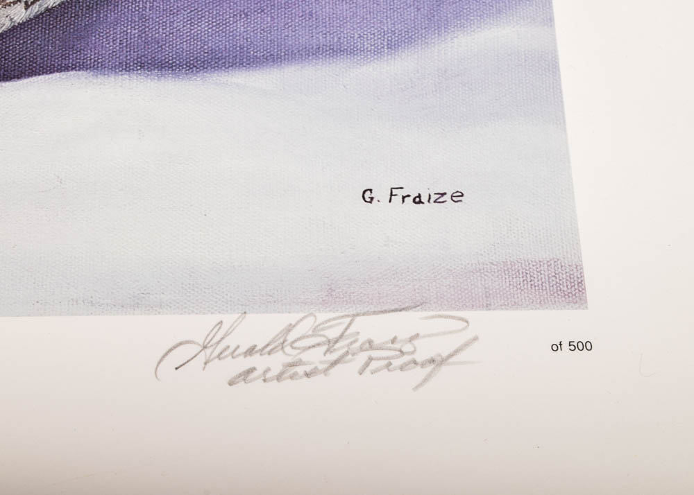 Gerald Fraize Offset Lithographs "The Spring Drummer" and "Newport Residence"