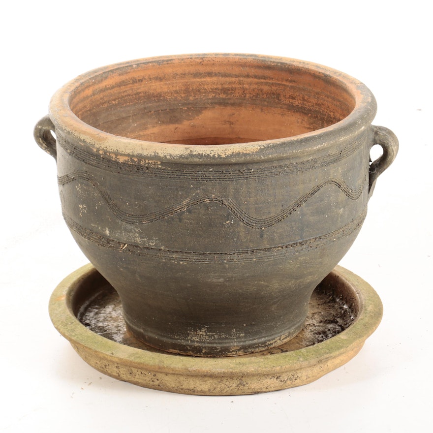Wheel Thrown Red Clay Planter