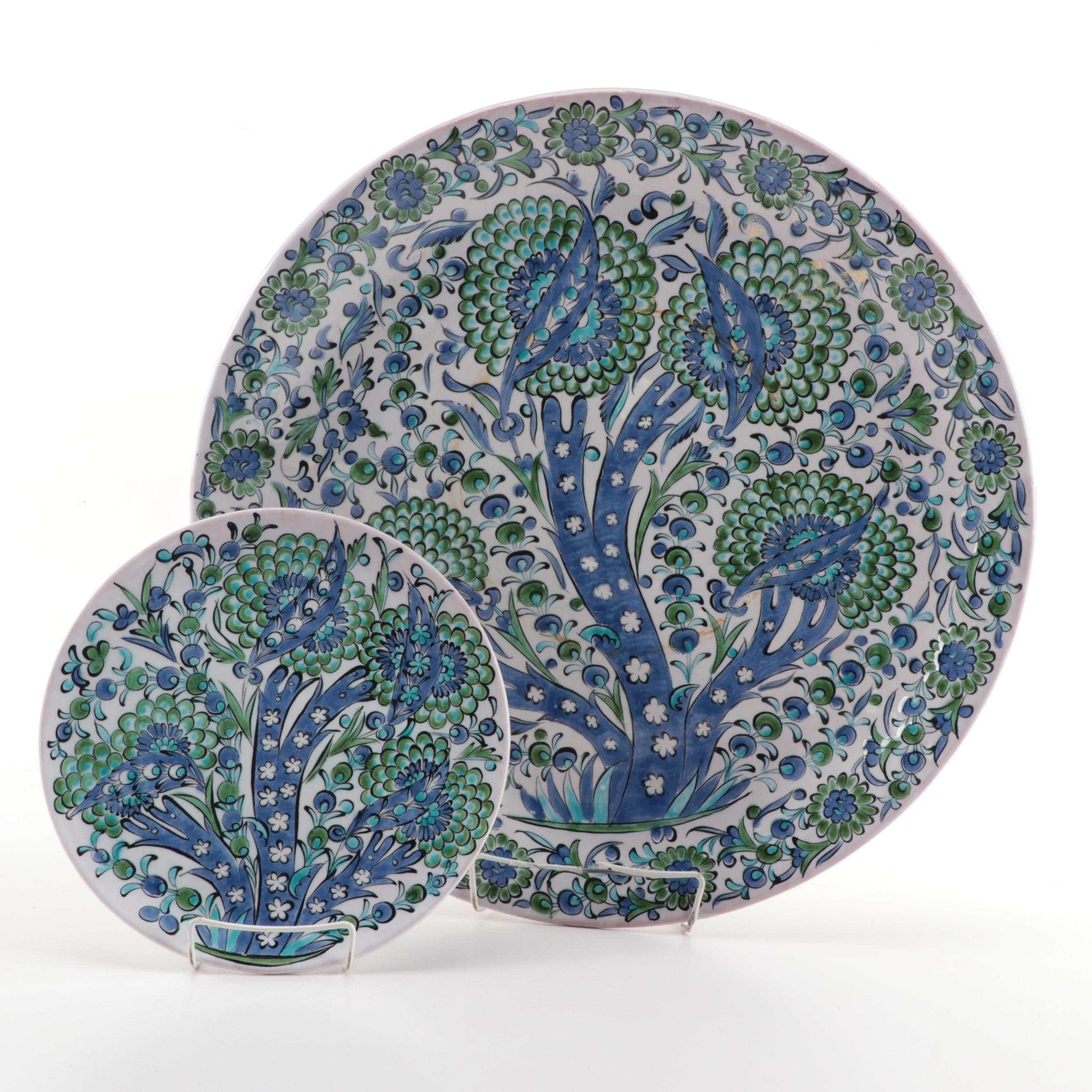 Ikaros Pottery Greek Hand-Painted Ceramic Serving Platters