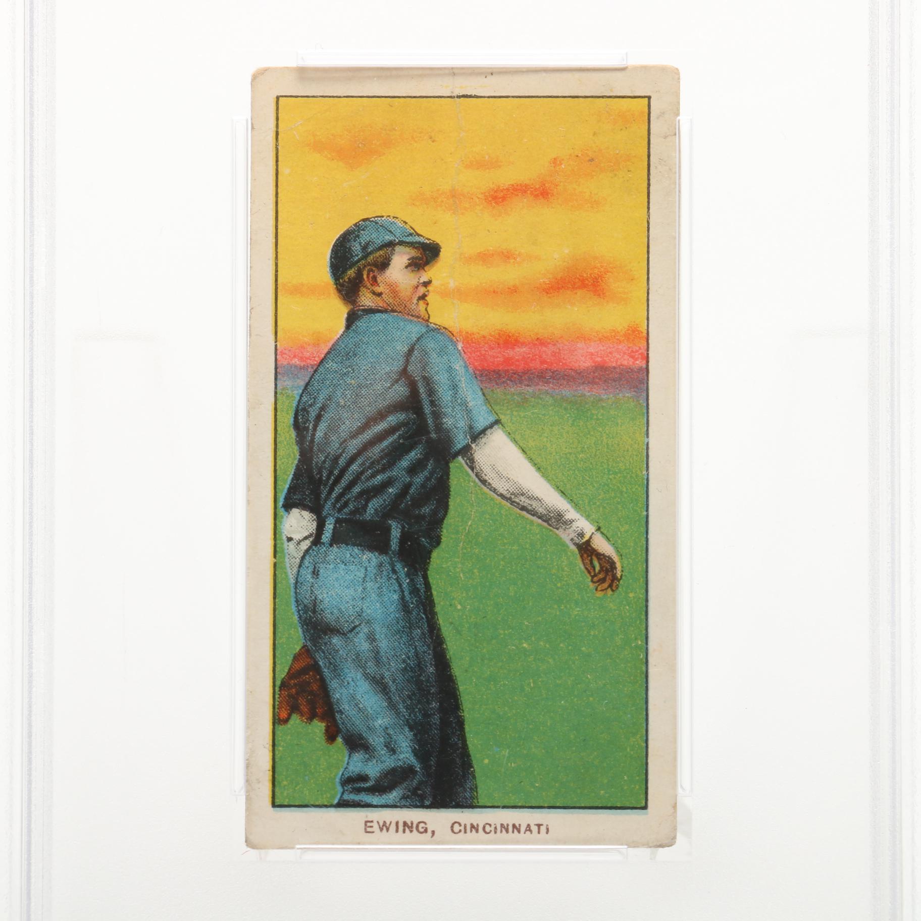 1909-1911 Bob Ewing Reds "T206" Piedmont Tobacco Baseball Card Graded by PSA